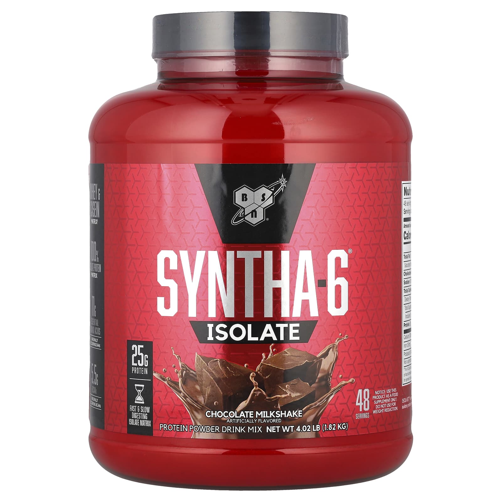 BSN Syntha-6 Isolate протеиновая смесь для приготовления напитка шоколадный молочный коктейль 182 кг 402 фунта 14490₽