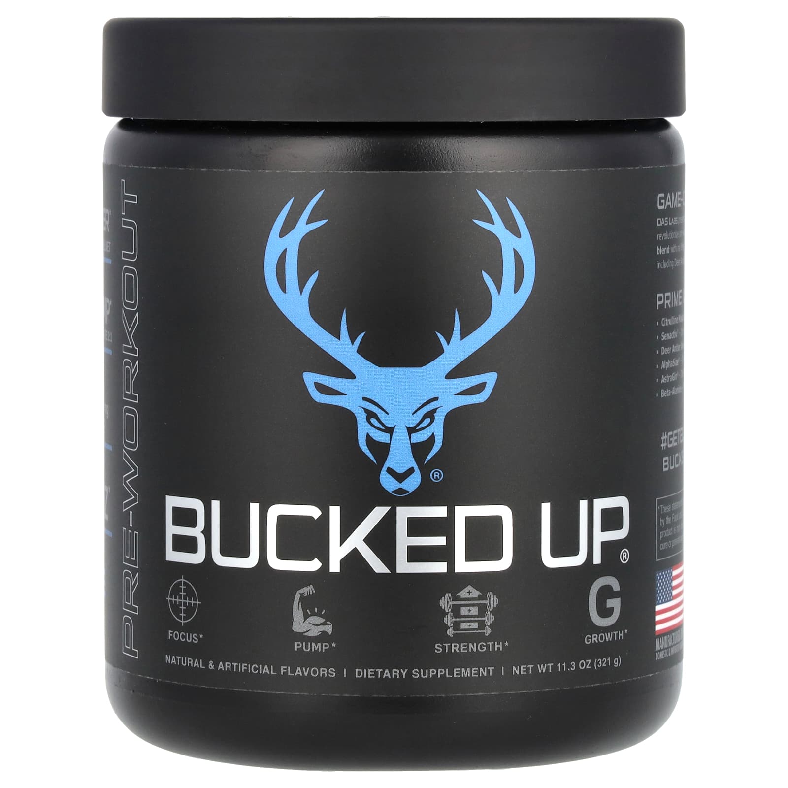 Bucked Up Перед тренировкой Blue Raz 321 г 113 унции 7590₽