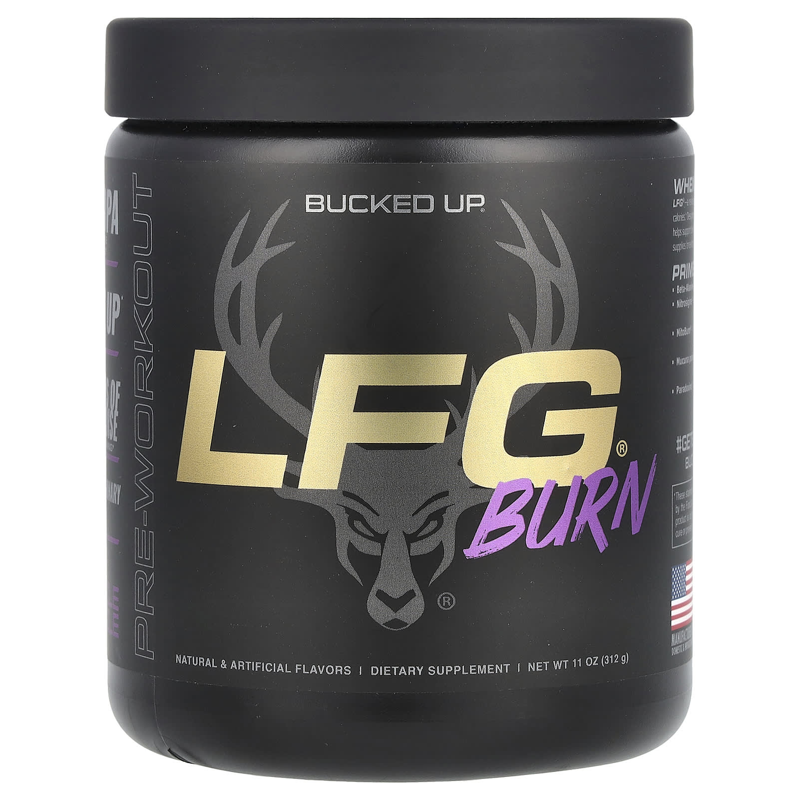 Bucked Up LFG Burn предтренировочный комплекс Razzle Dazzle 312 г 11 унций 7990₽