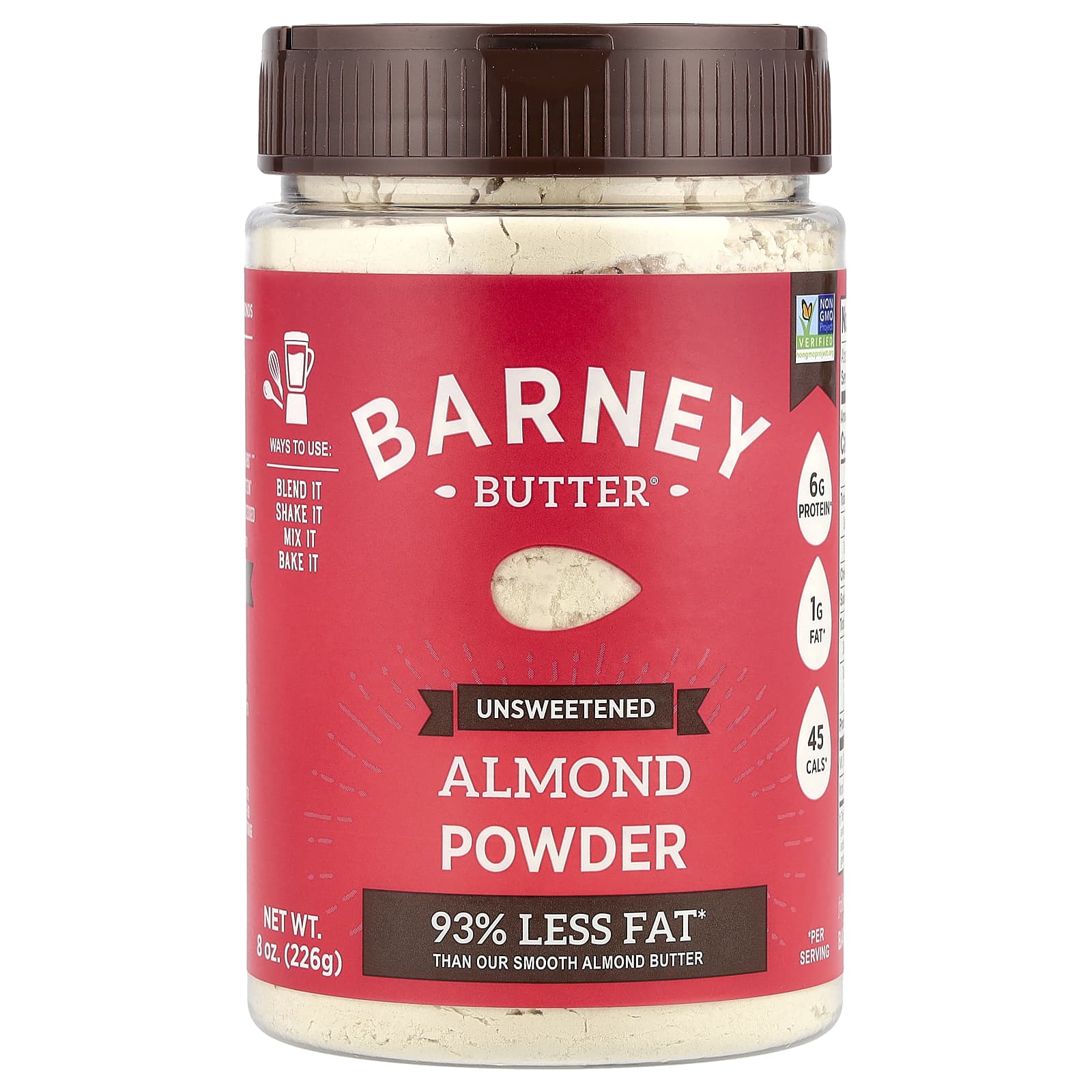 Barney Butter, Порошковая миндальная паста, несладкая, 226 г (8 унций)