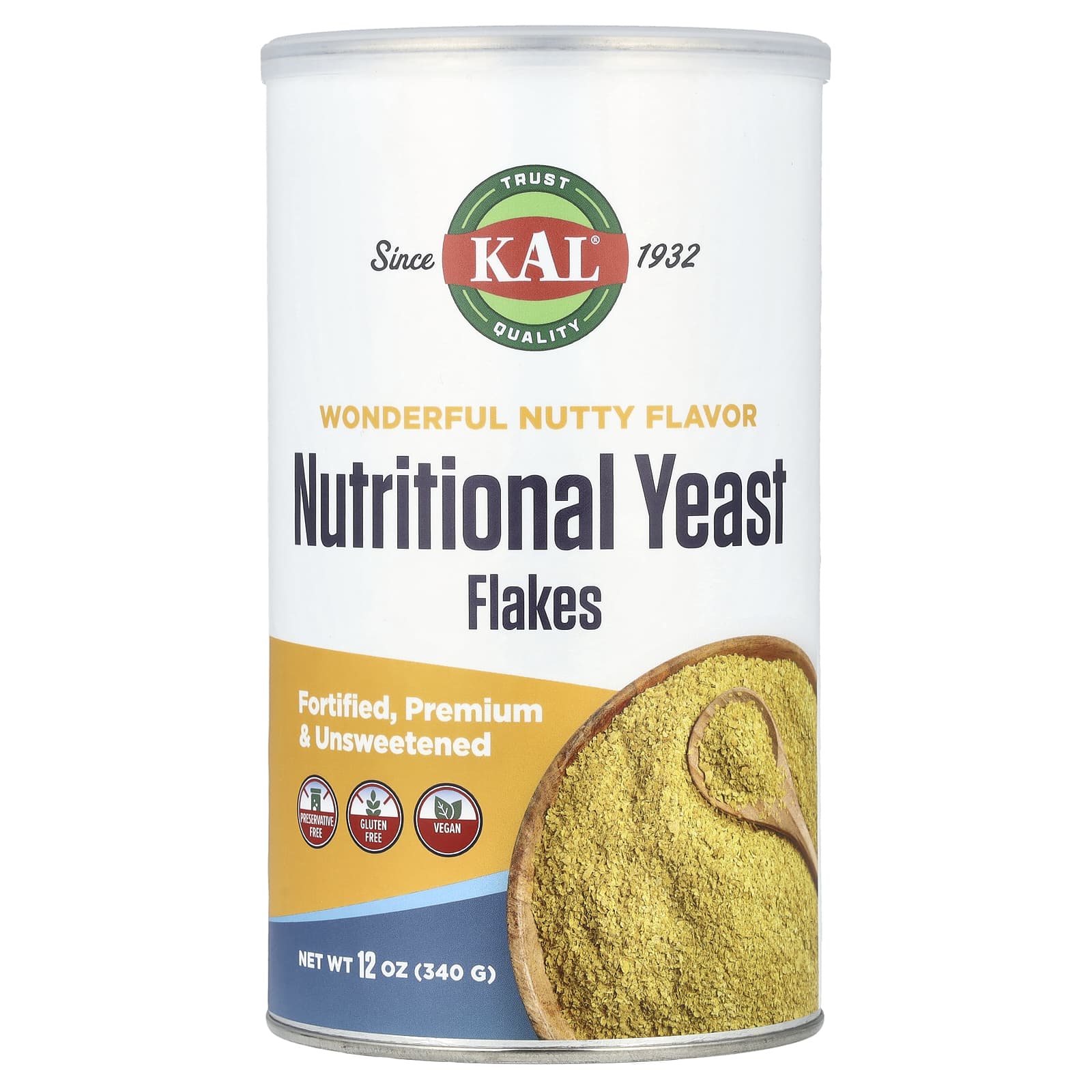 KAL, Nutritional, дрожжевые хлопья, несладкие, 340 г (12 унций)
