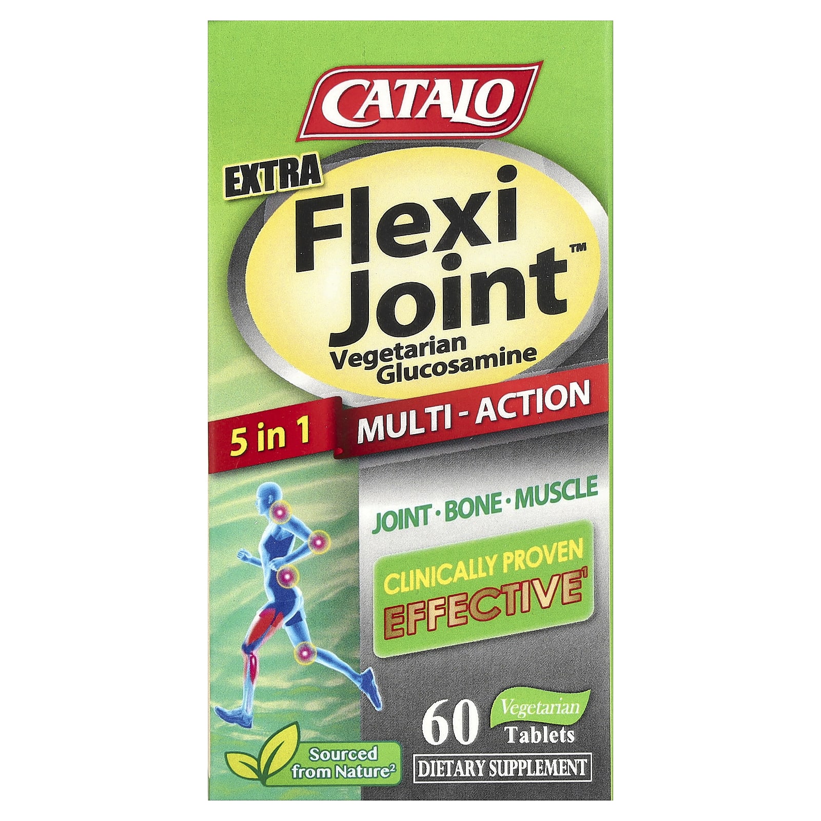 CATALO, Вегетарианский глюкозамин Extra Flexi Joint ™, 60 вегетарианских таблеток