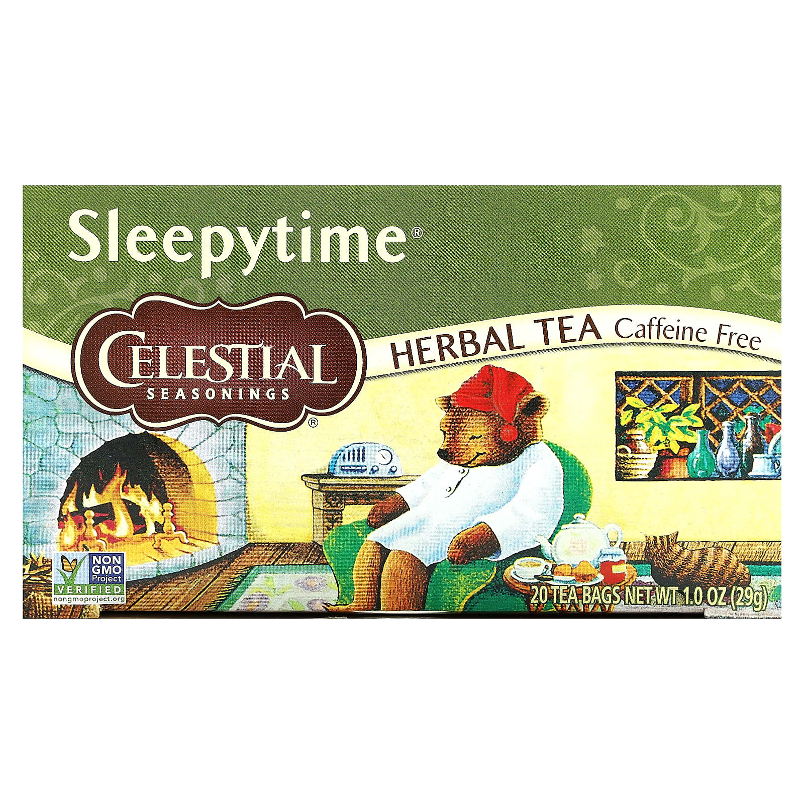 Celestial Seasonings, Sleepytime, травяной чай, без кофеина, 20 чайных пакетиков, 29 г (1,0 унции)