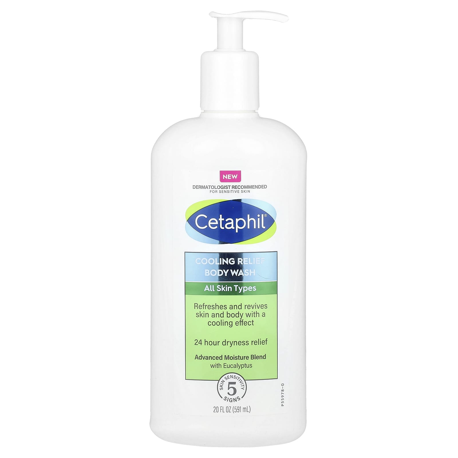 Cetaphil, охлаждающий гель для душа, без отдушки, 591 мл (20 жидк. унций)