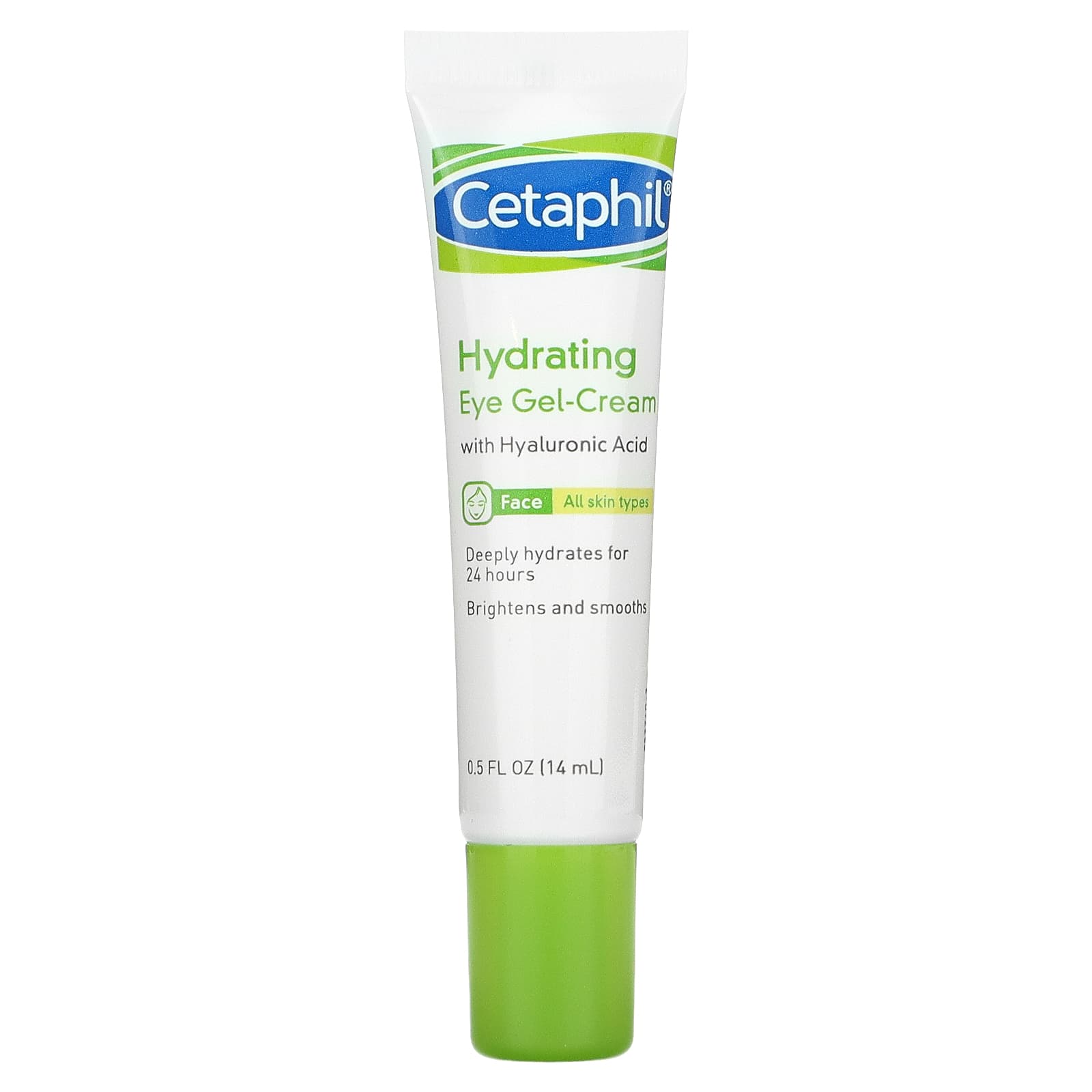 Cetaphil, увлажняющий гель-крем для глаз с гиалуроновой кислотой, 14 г (0,5 унции)