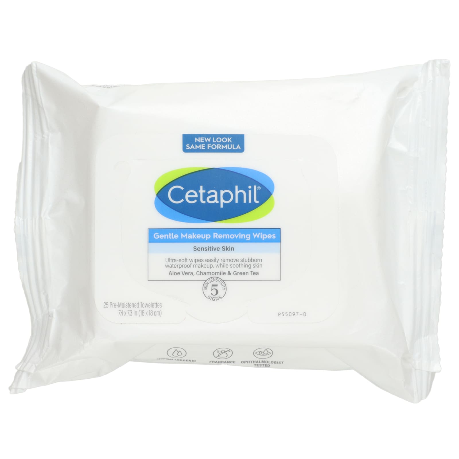 Cetaphil, Салфетки для деликатного снятия макияжа, 25 влажных салфеток