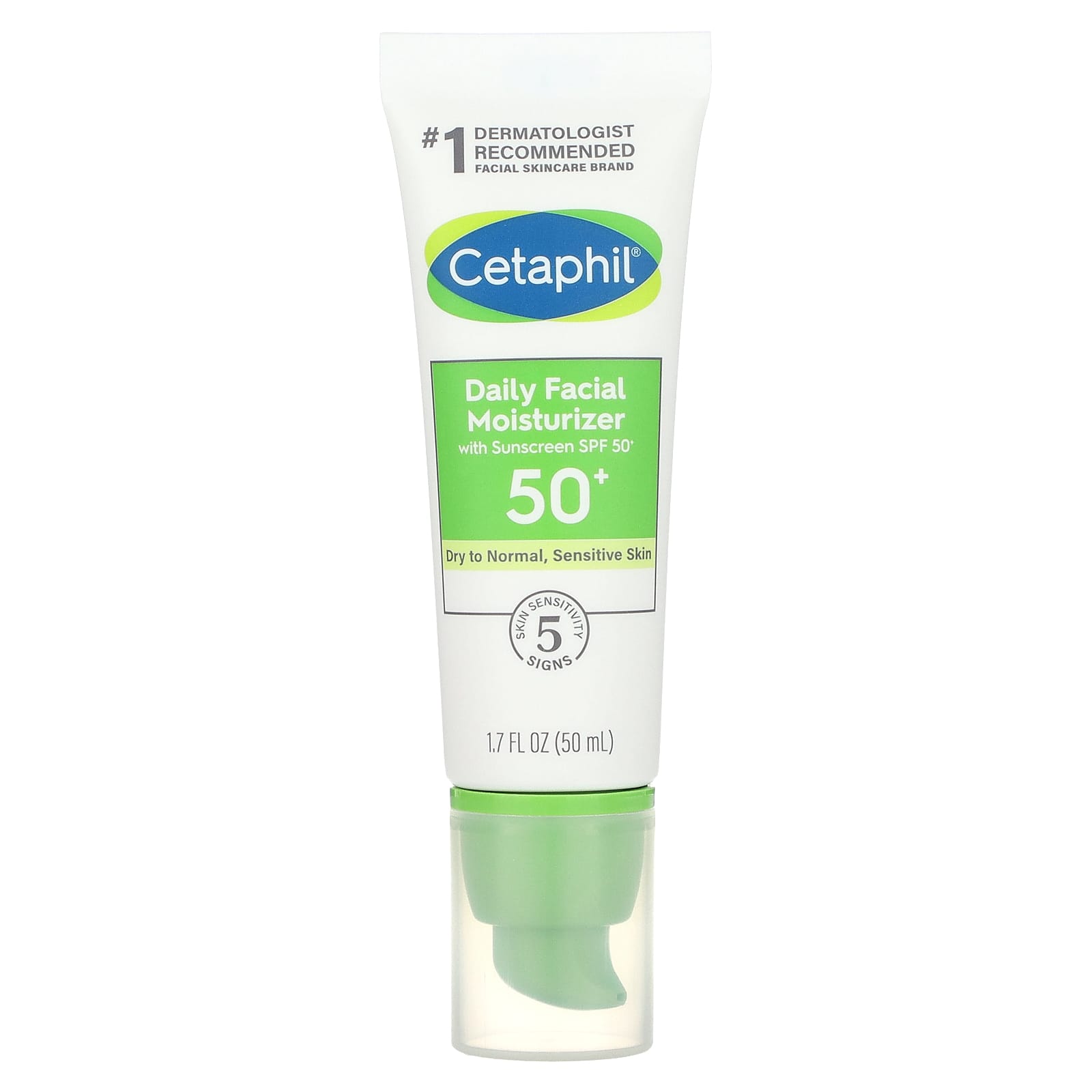 Cetaphil, Ежедневное увлажняющее средство для лица, SPF 50+, 50 мл (1,7 жидк. Унции)