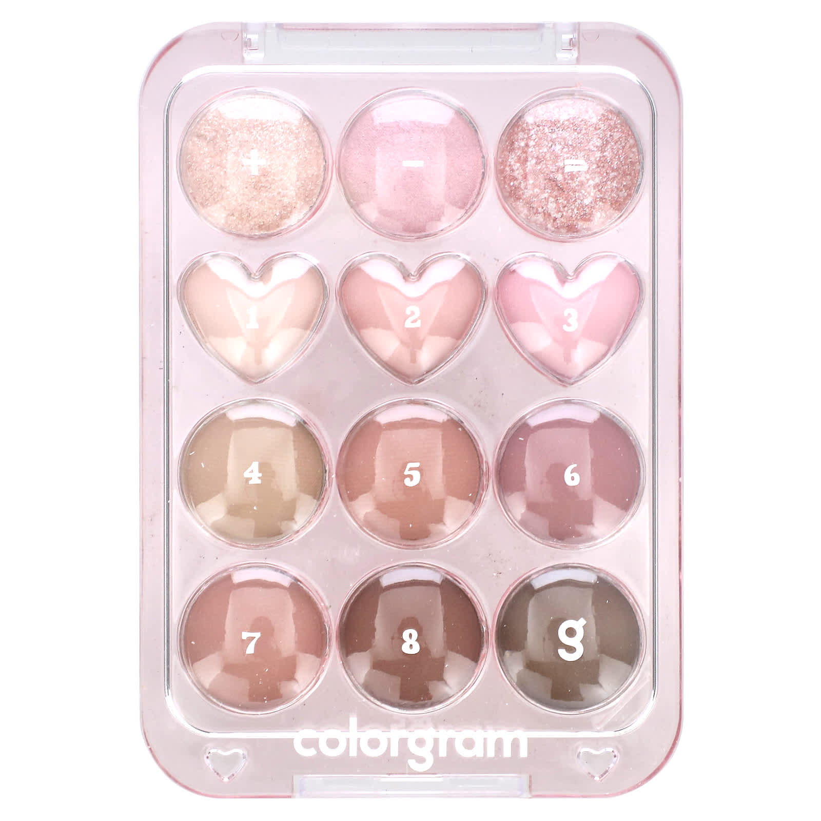 Colorgram, палитра теней для век, оттенок 02 розовый + лиловый = Love, 9,9 г (0,34 унции)