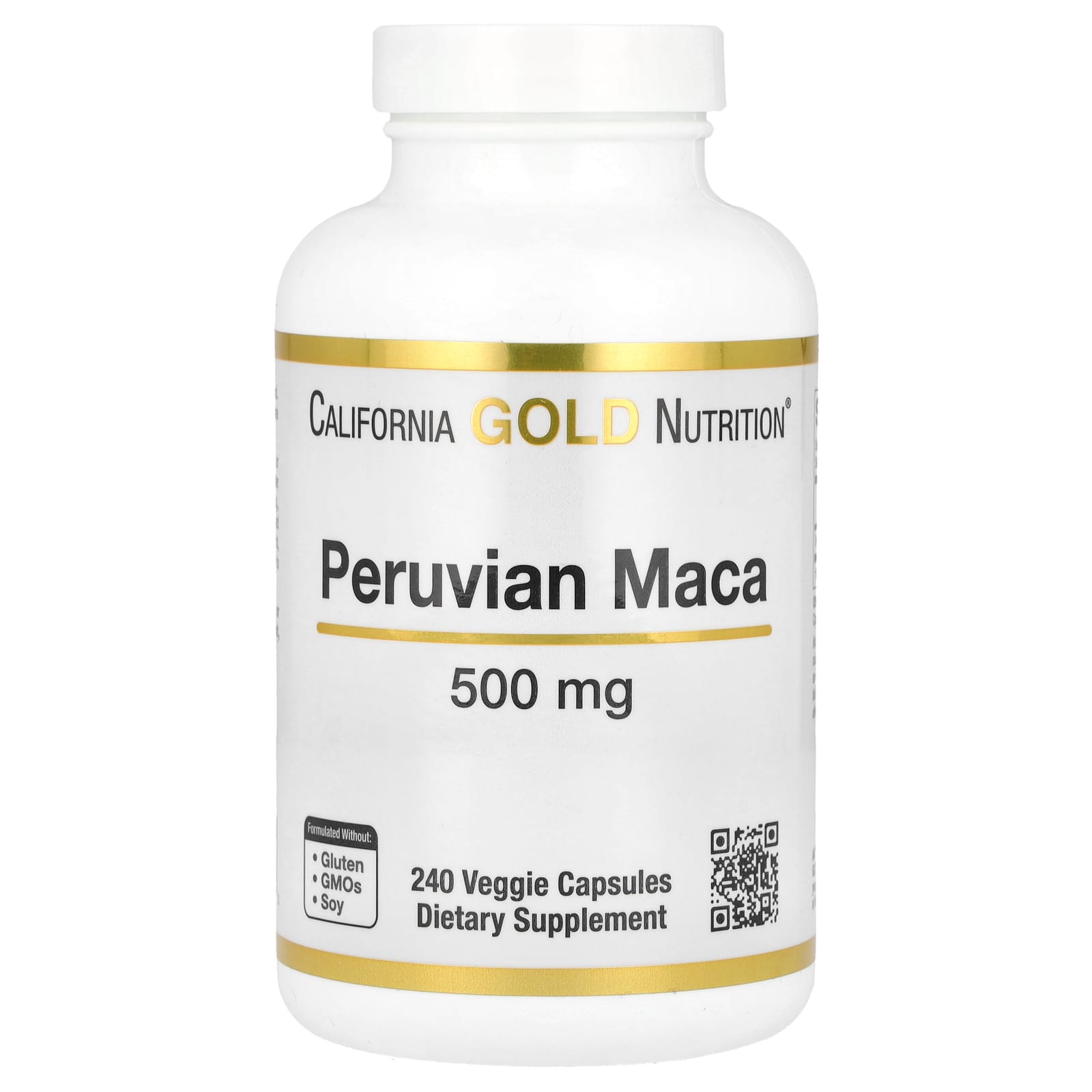 California Gold Nutrition, перуанская мака, 500 мг, 240 растительных капсул