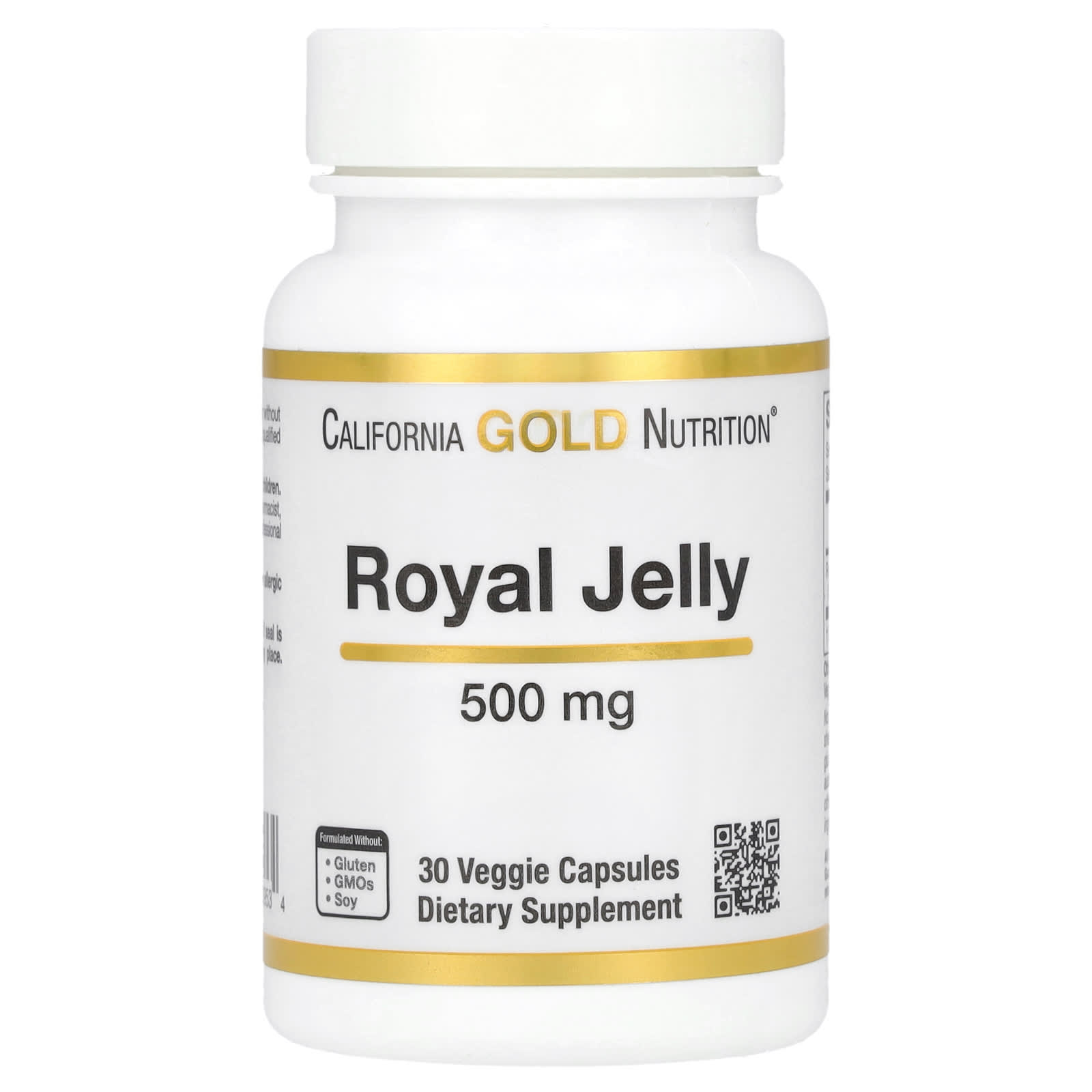 California Gold Nutrition, маточное молочко, 500 мг, 30 растительных капсул