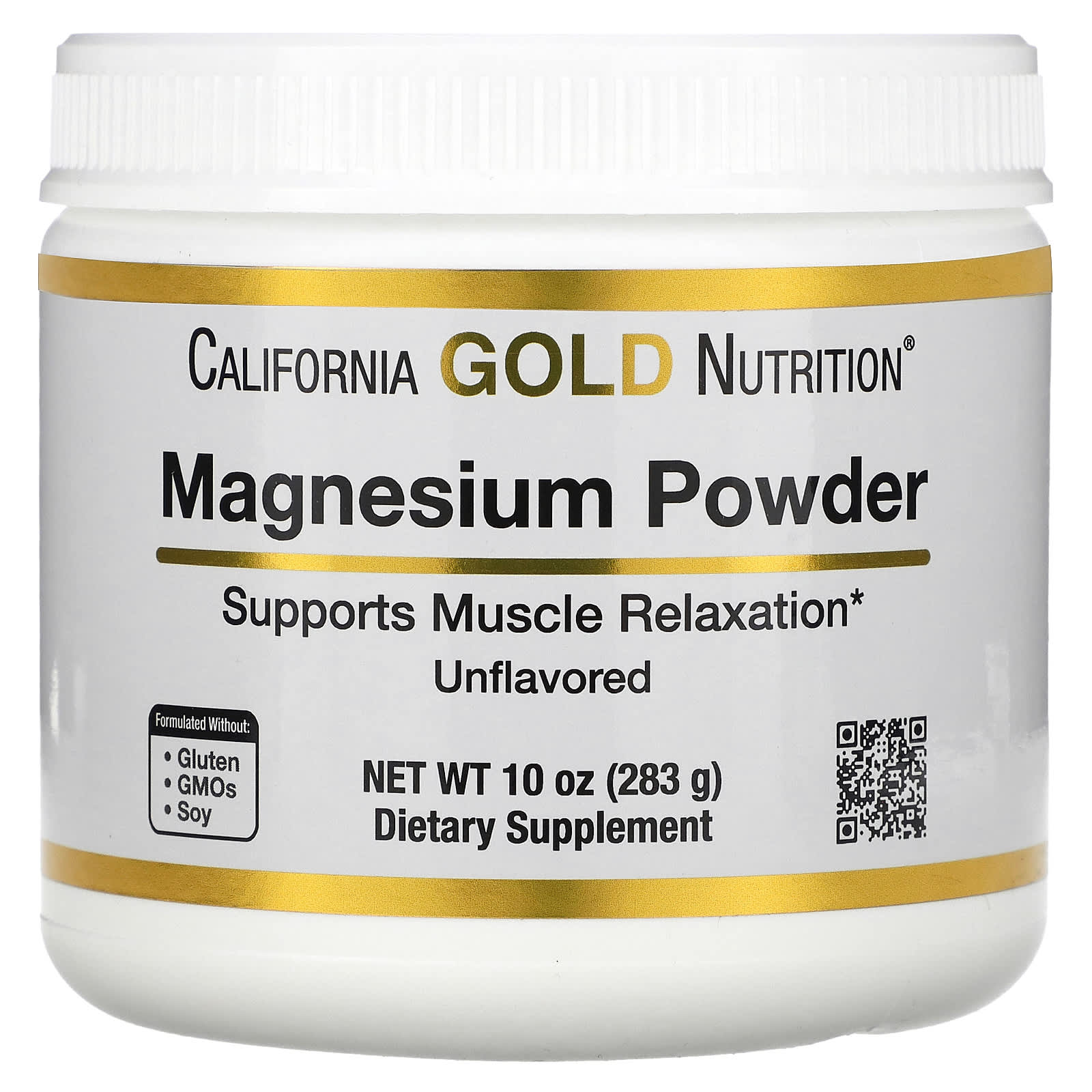 California Gold Nutrition магний в растворимом порошке с нейтральным вкусом 283 г 10 унций 4190₽