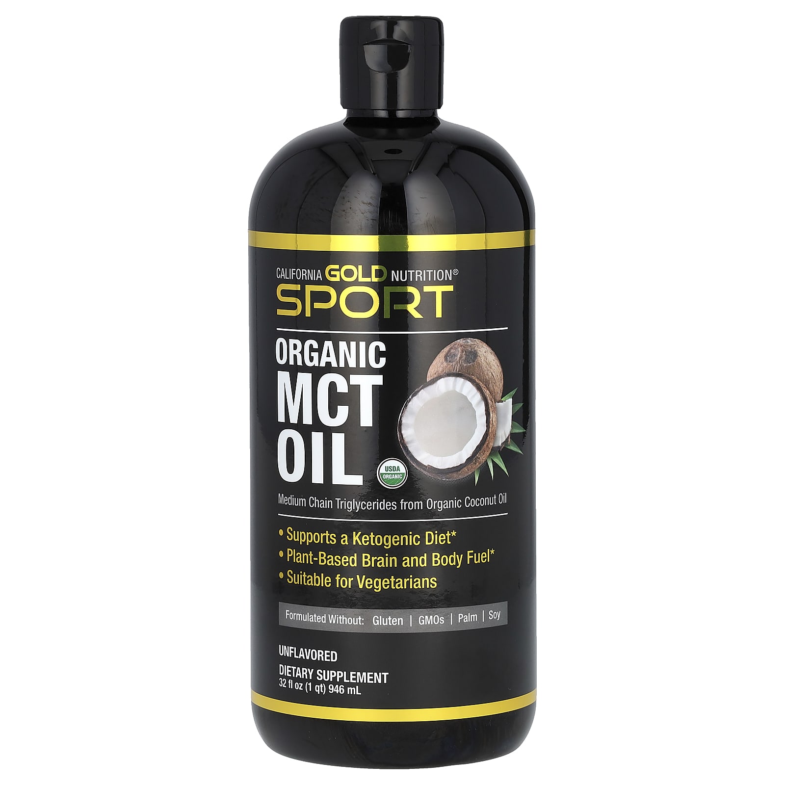 California Gold Nutrition, Sport, органическое масло MCT, 946 мл (32 жидк. унции)