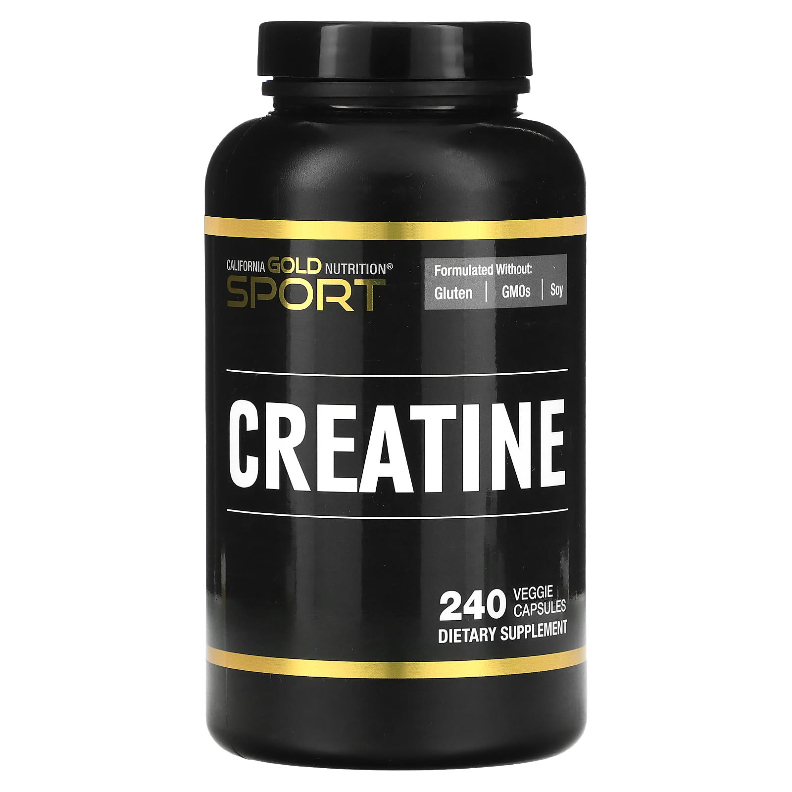 California Gold Nutrition, Sport, креатин, 240 растительных капсул