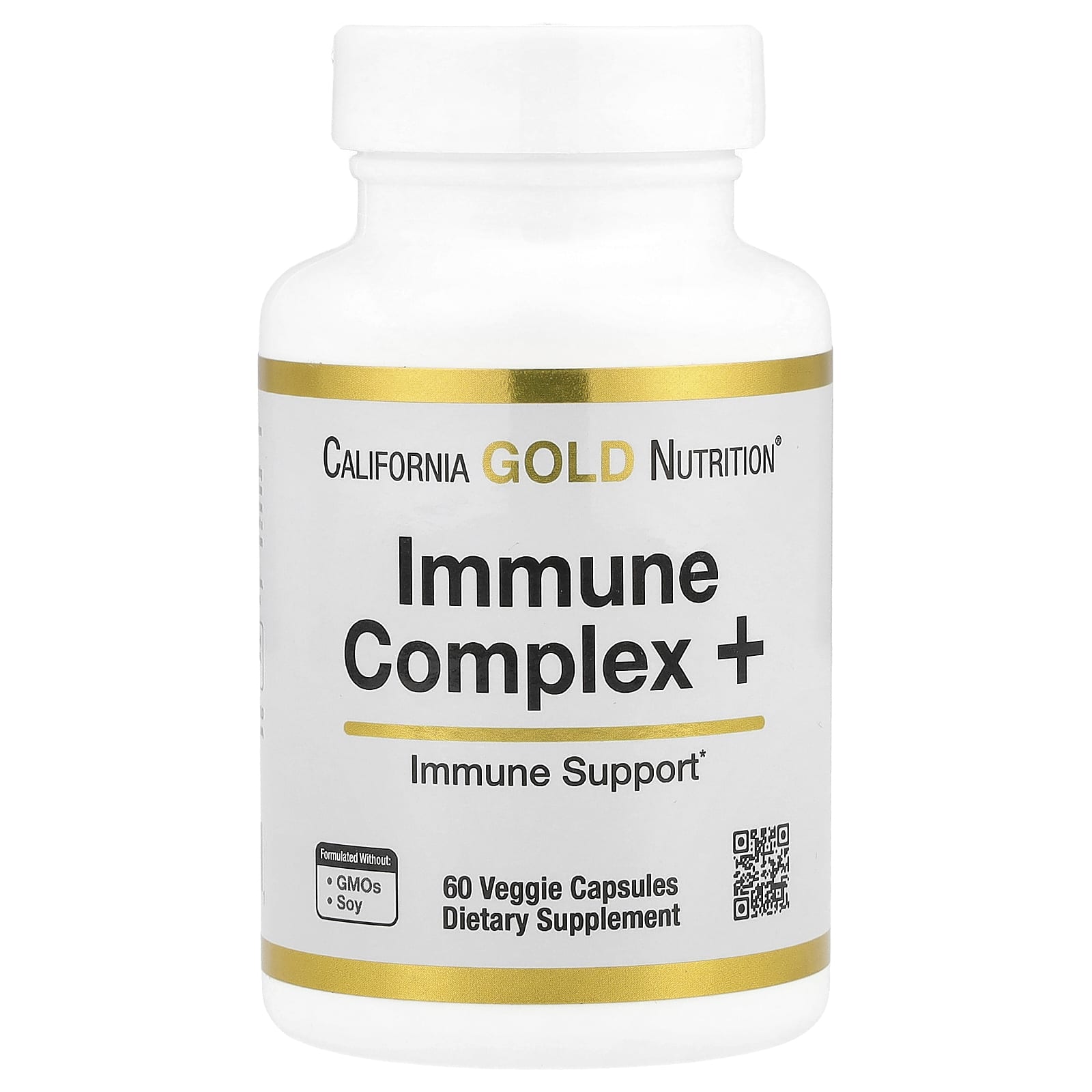 California Gold Nutrition, Immune Complex +, комплекс для укрепления иммунитета, 60 растительных капсул