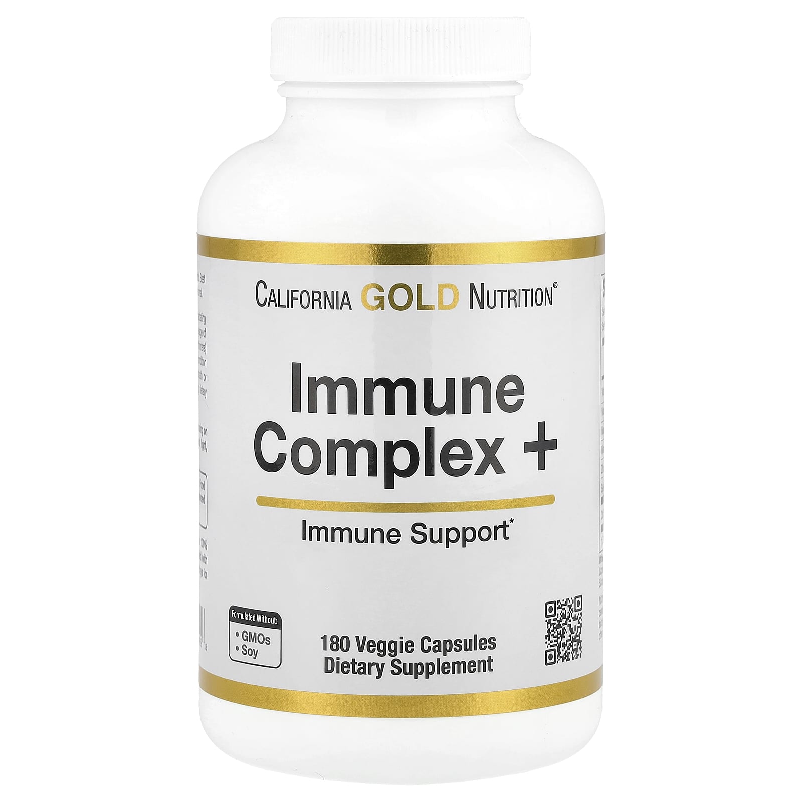 California Gold Nutrition, Immune Complex +, комплекс для укрепления иммунитета, 180 растительных капсул