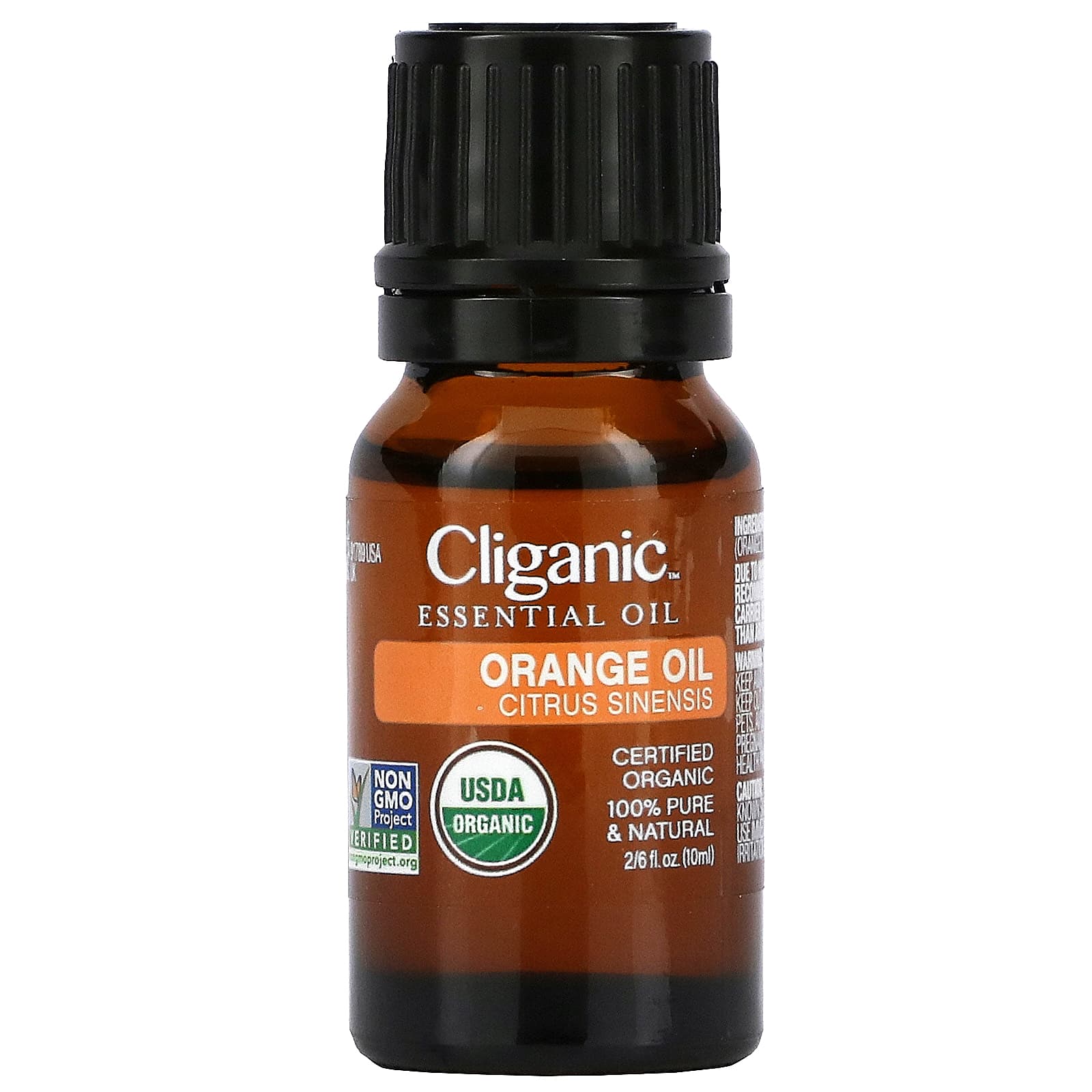 Cliganic, 100% чистое эфирное масло, апельсин, 10 мл (0,33 жидк. Унции)