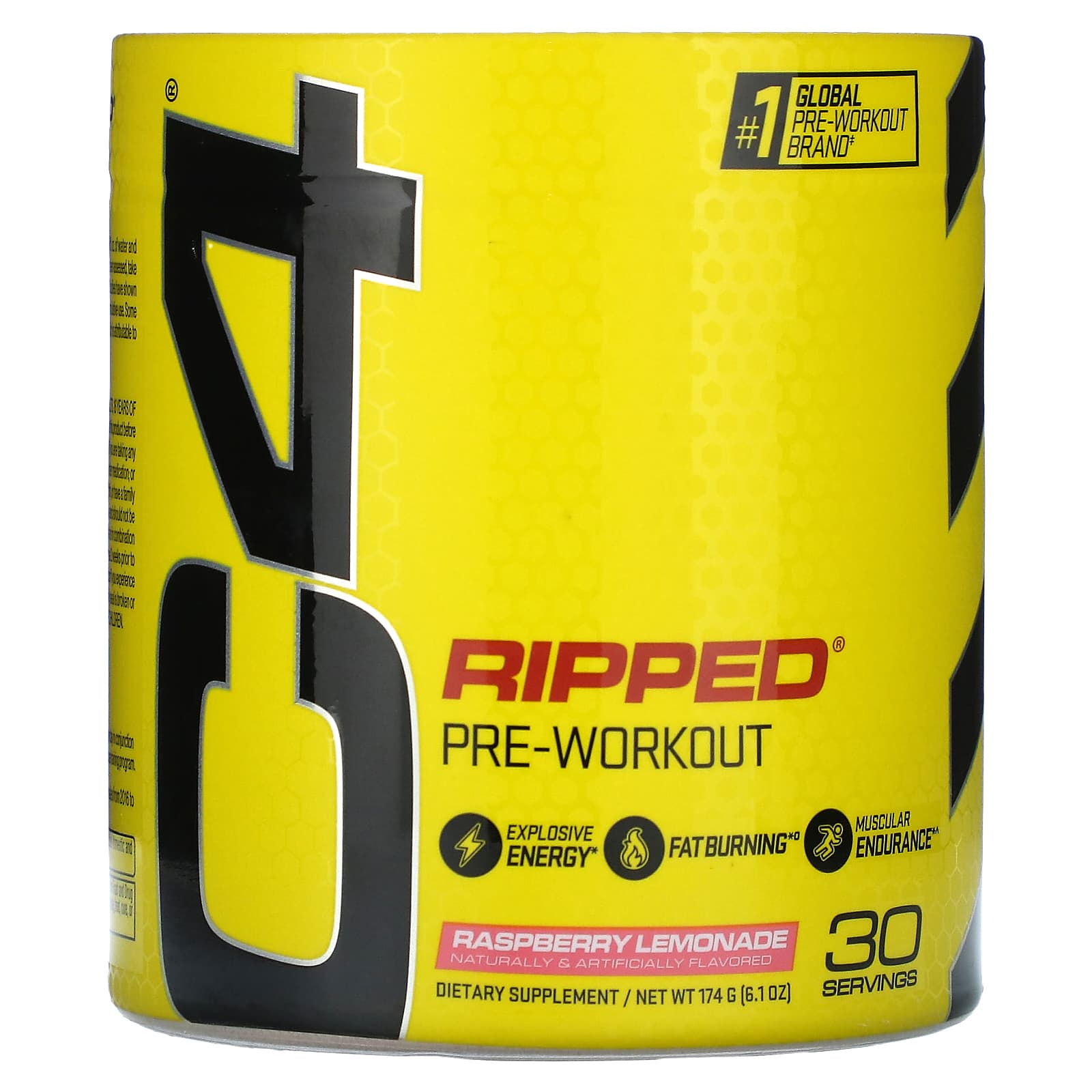 Cellucor, C4 Ripped, перед тренировкой, малиновый лимонад, 180 г (6,3 унции)