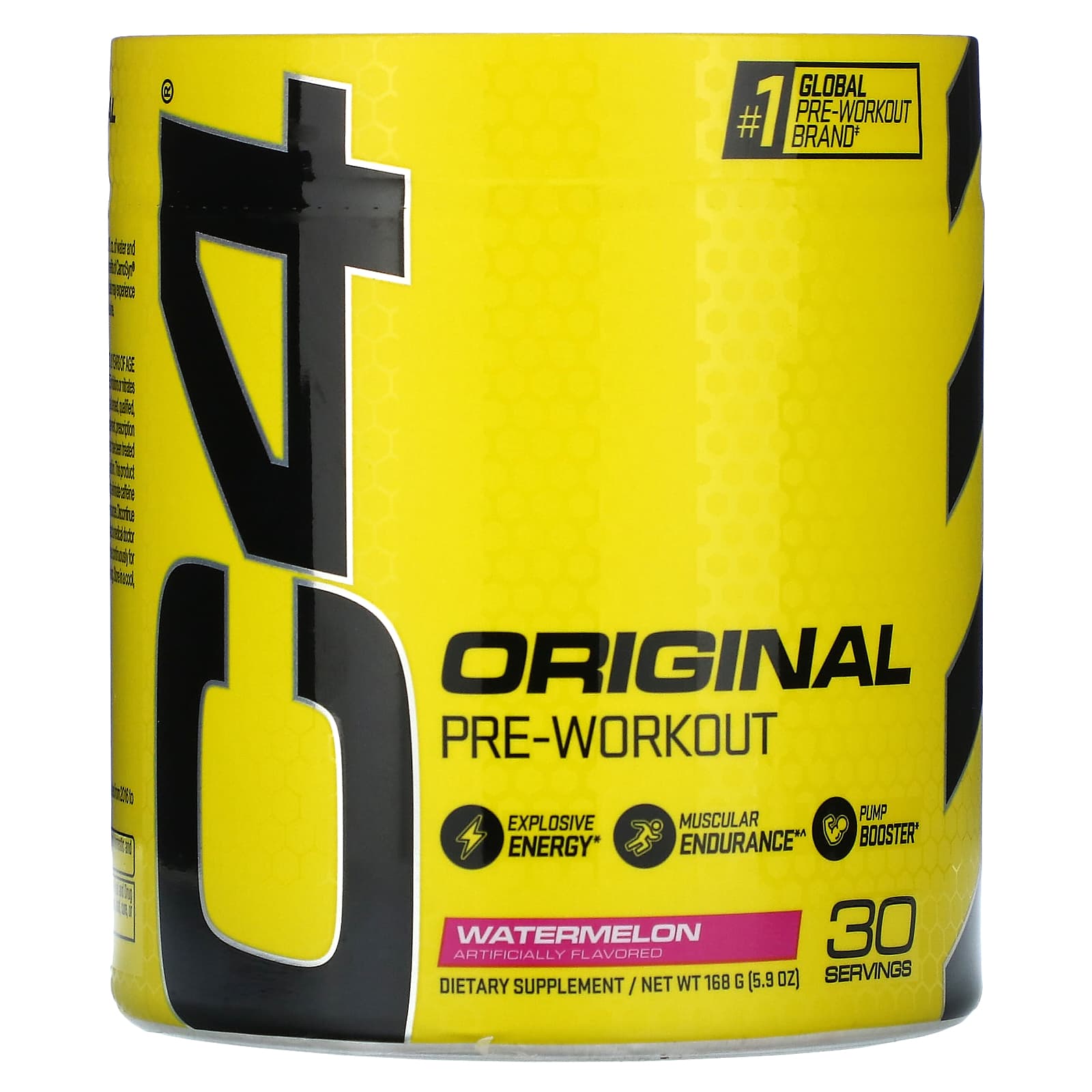 Cellucor, C4 Original для взрывной тренировки, перед тренировкой, арбуз, 6,3 унции (180 г)