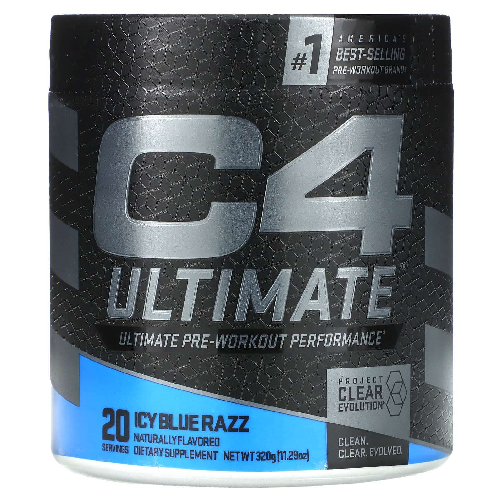 Cellucor, C4 Ultimate, предтренировочный комплекс, со вкусом ледяной голубой малины, 320 г (11,29 унции)