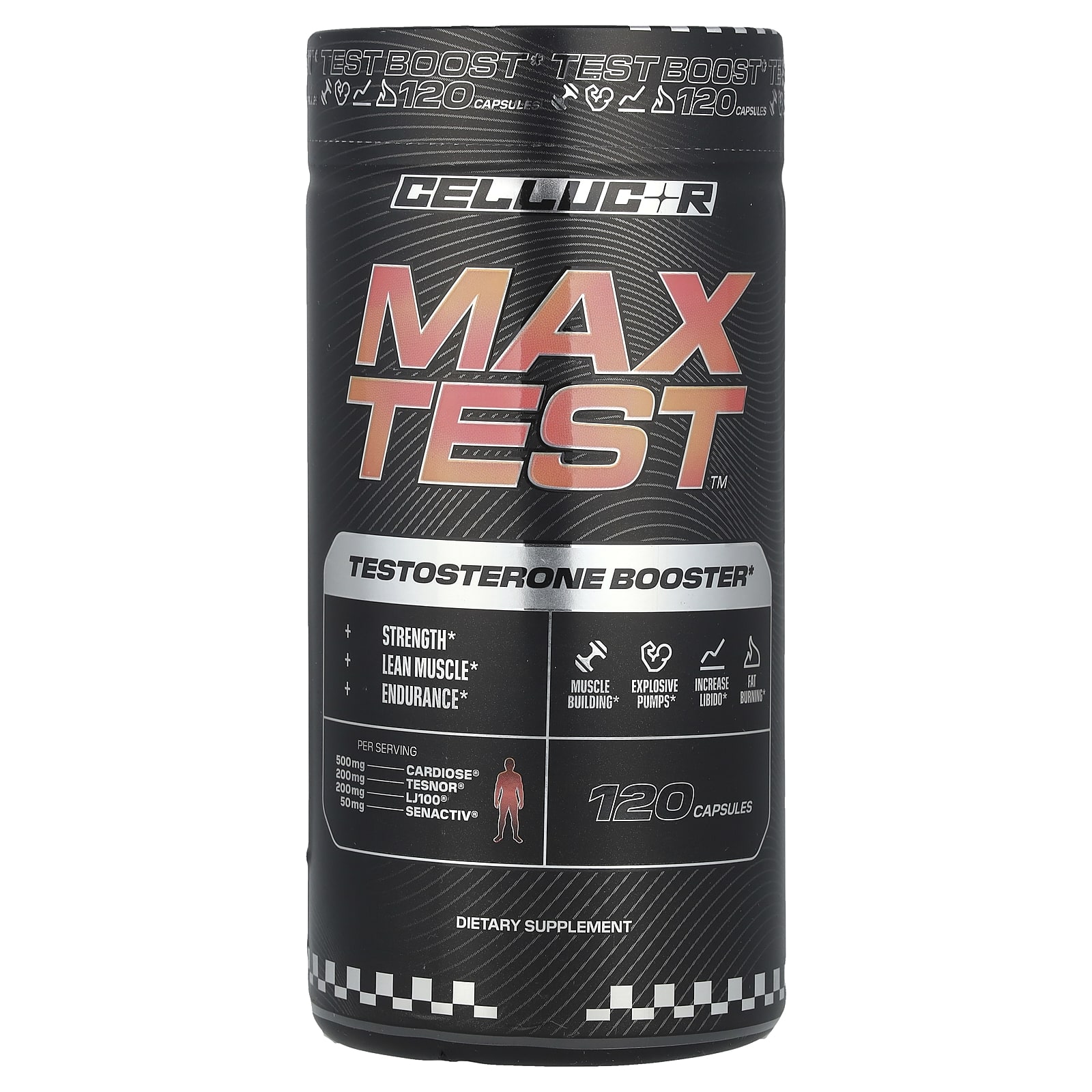 C4 / Cellucor, Max Test ™, Testosterone Booster, 120 капсул