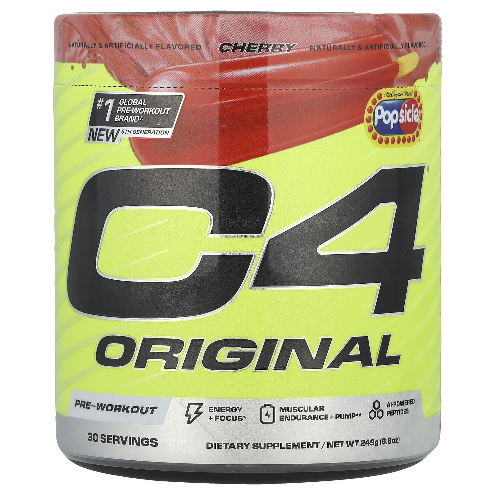 C4 / Cellucor, C4 Original, фруктовое мороженое с вишней, перед тренировкой, 249 г (8,8 унции)