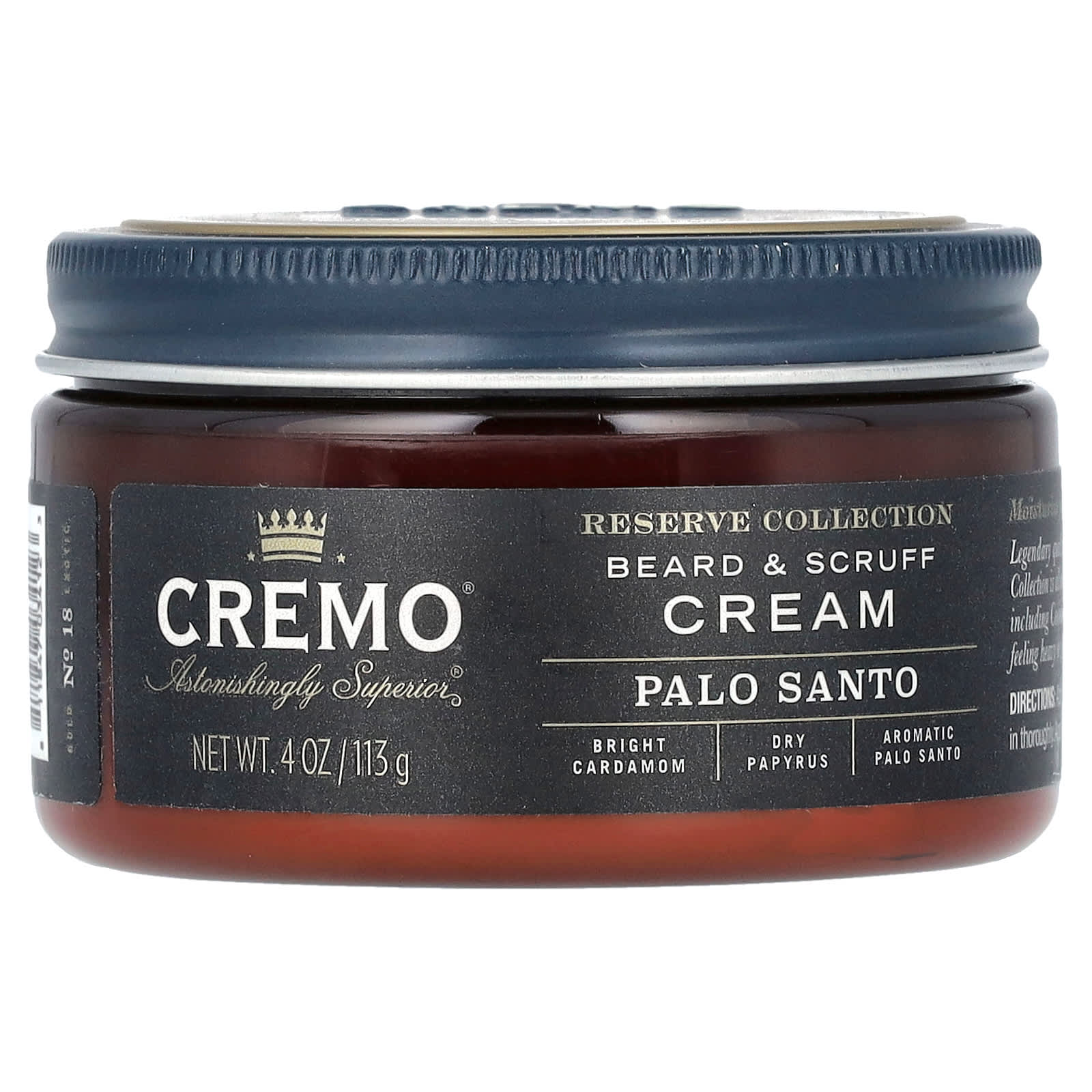 Cremo, Reserve Collection, крем для бороды и завитков, пало санто, 113 г (4 унции)