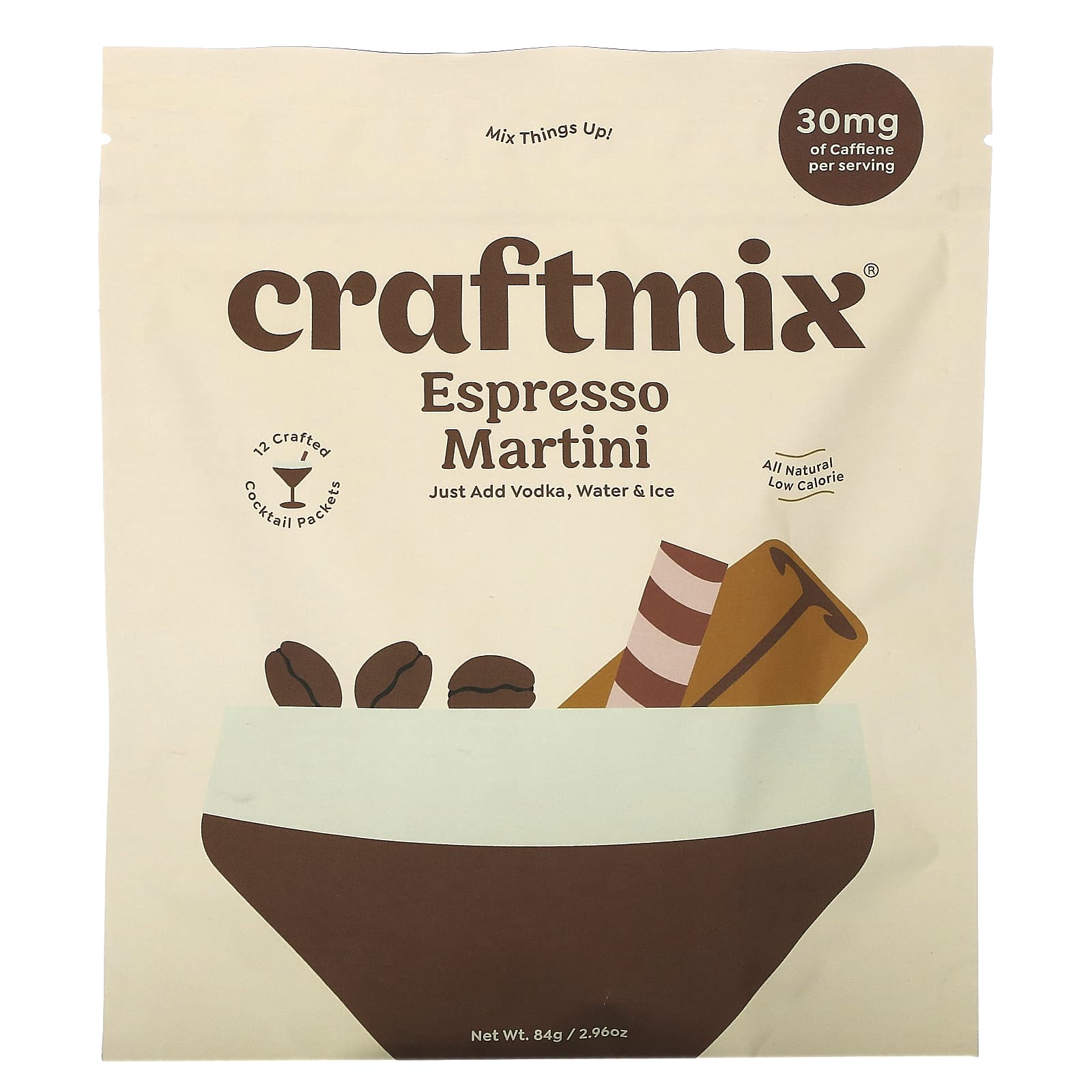 Craftmix, Коктейль, эспрессо и мартини, 84 г (2,69 унции)