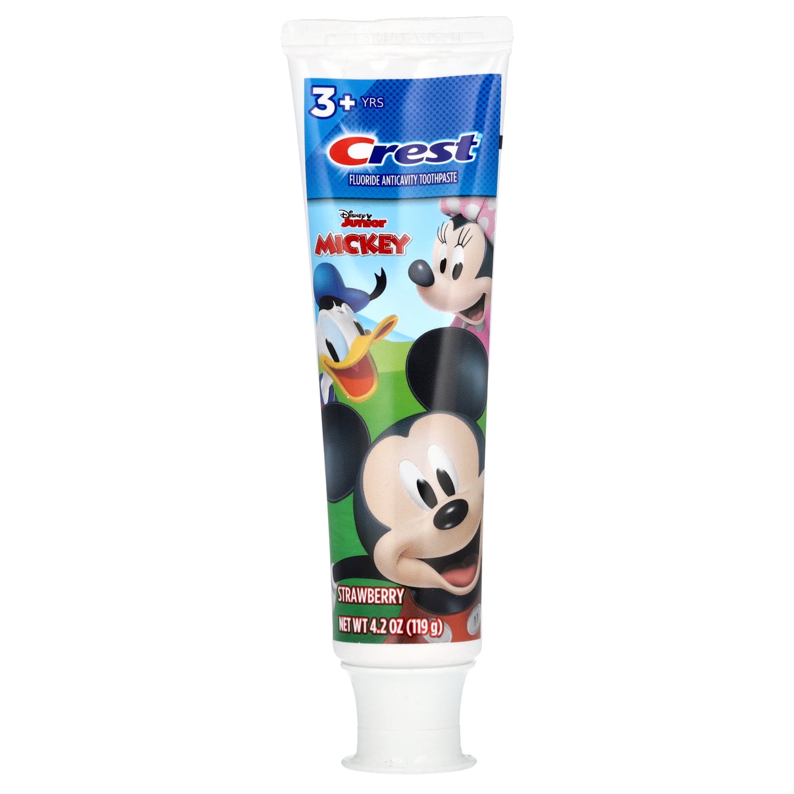 Crest, Фторсодержащая зубная паста против кариеса, Disney Junior Mickey, для детей от 3 лет, со вкусом клубники, 119 г (4,2 унции)