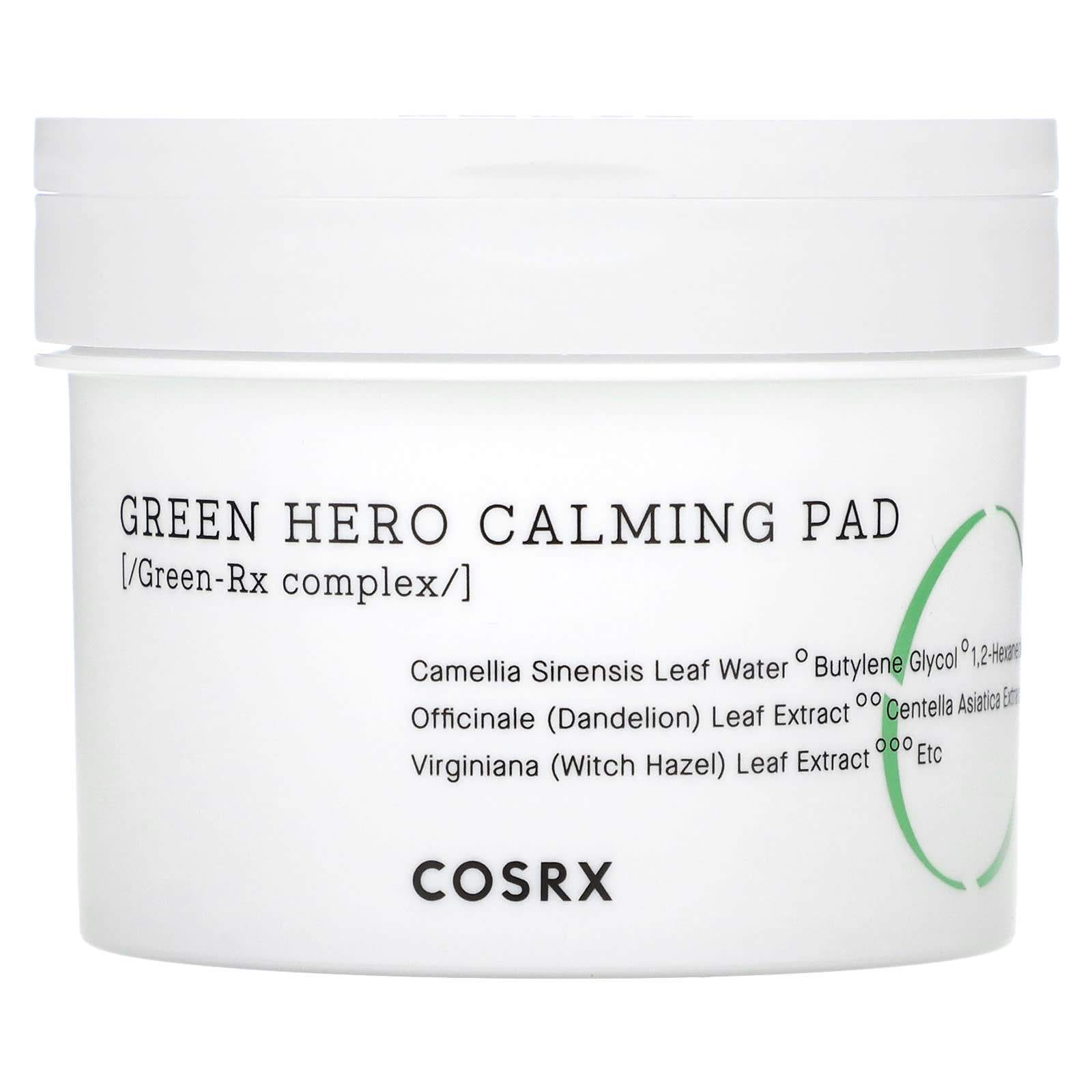 CosRx, One Step, Green Hero Calming Pad, успокаивающие диски для лица, 70 шт.