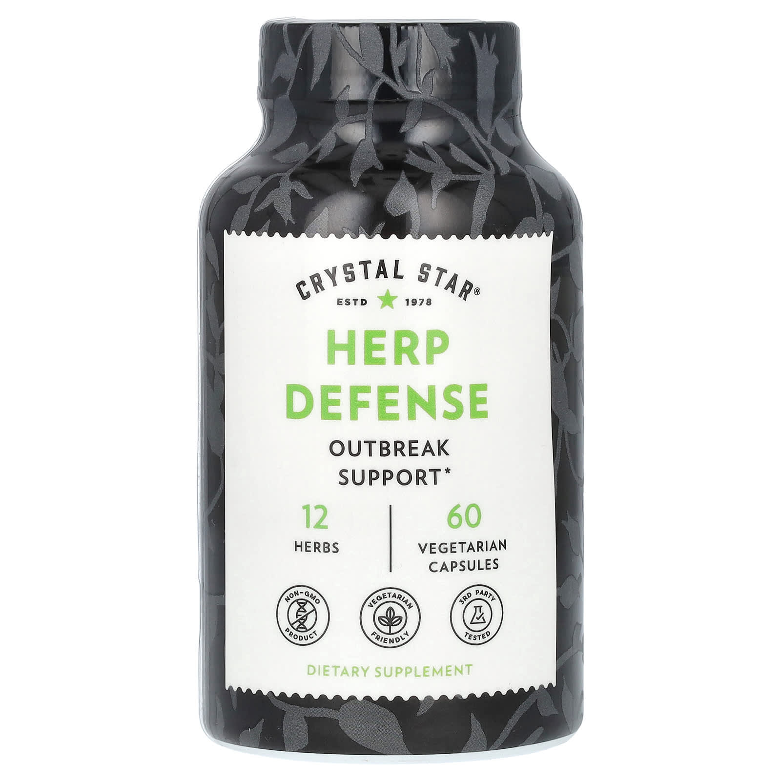 Crystal Star, Herp Defense, 60 вегетарианских капсул
