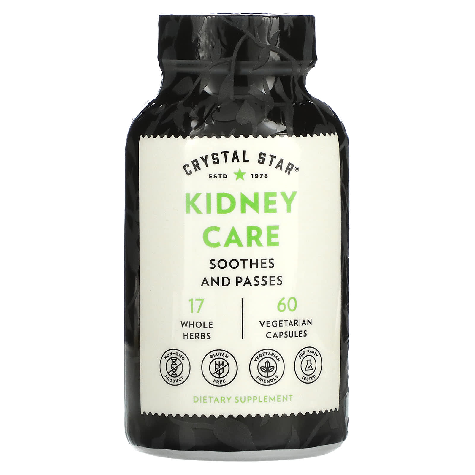 Crystal Star, Kidney Care, средство для здоровья почек, 60 растительных капсул