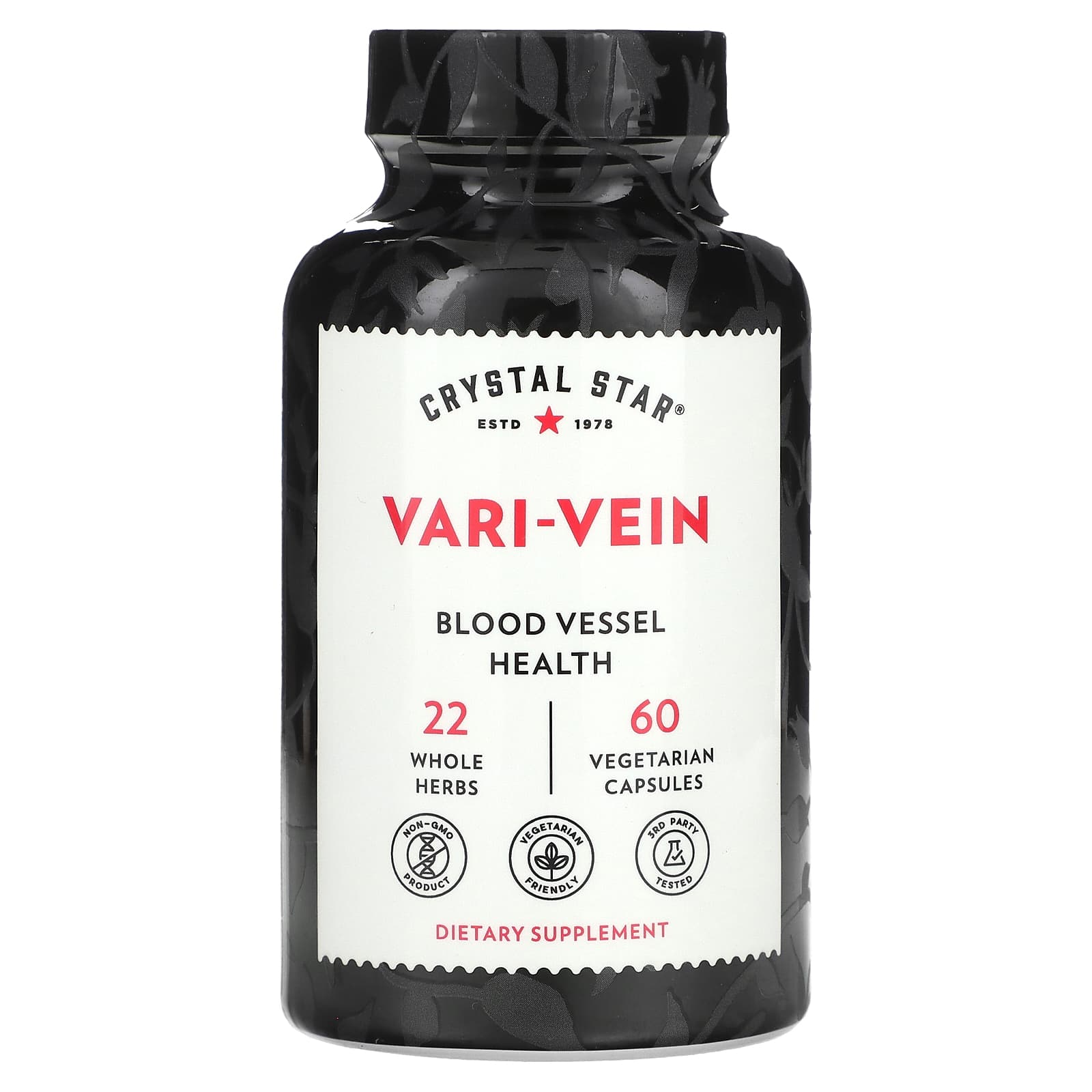 Crystal Star, Vari-Vein, 60 вегетарианских капсул