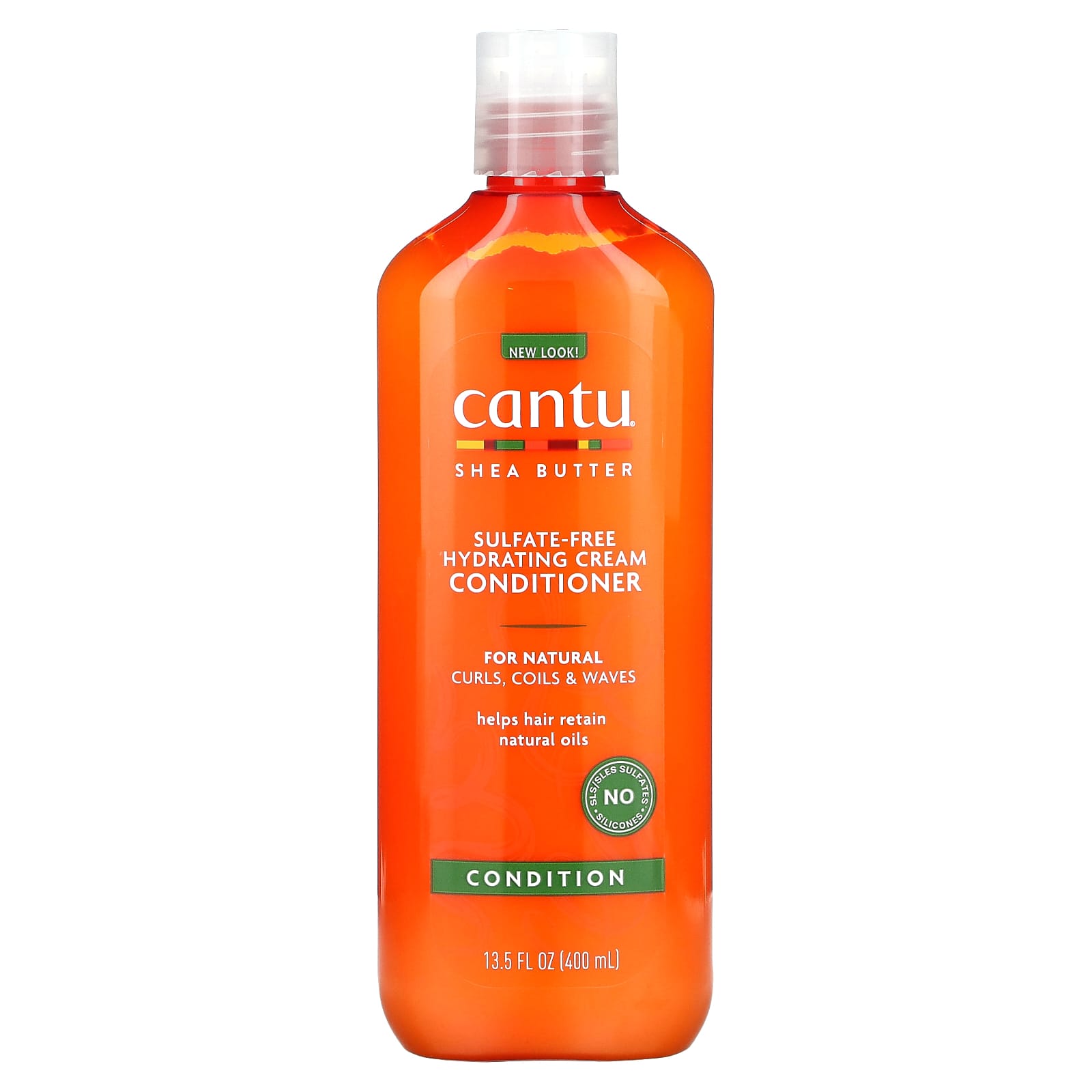 Cantu, Масло ши для натуральных волос, Увлажняющий крем-кондиционер без сульфатов, 13,5 жидких унций (400 мл)