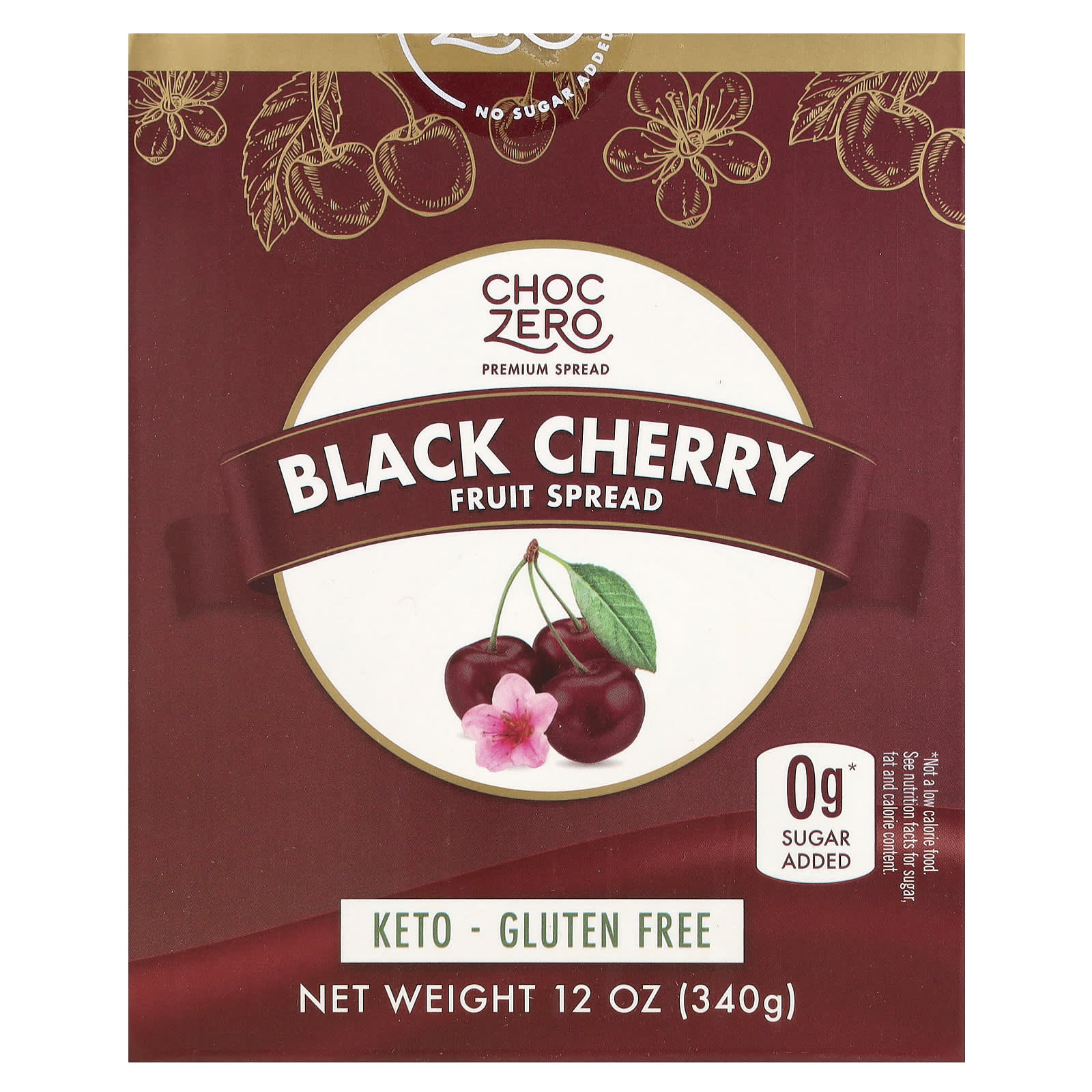 ChocZero Fruit Spread черная вишня 340 г 12 унций 2190₽