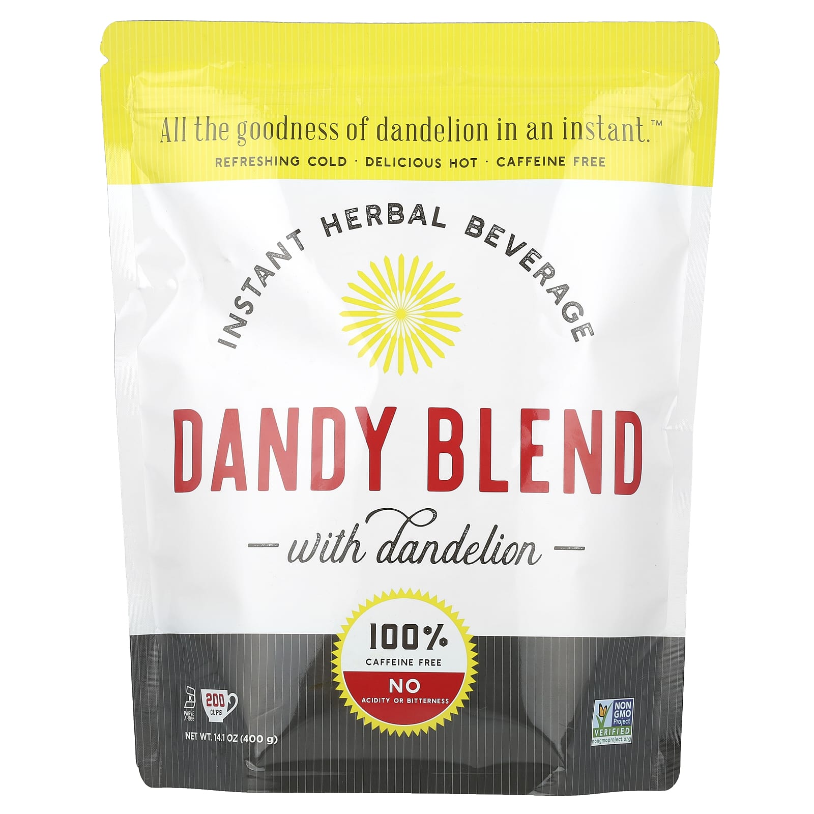 Dandy Blend, Растворимый травяной напиток с одуванчиком, без кофеина, 400 г (14,1 унции)