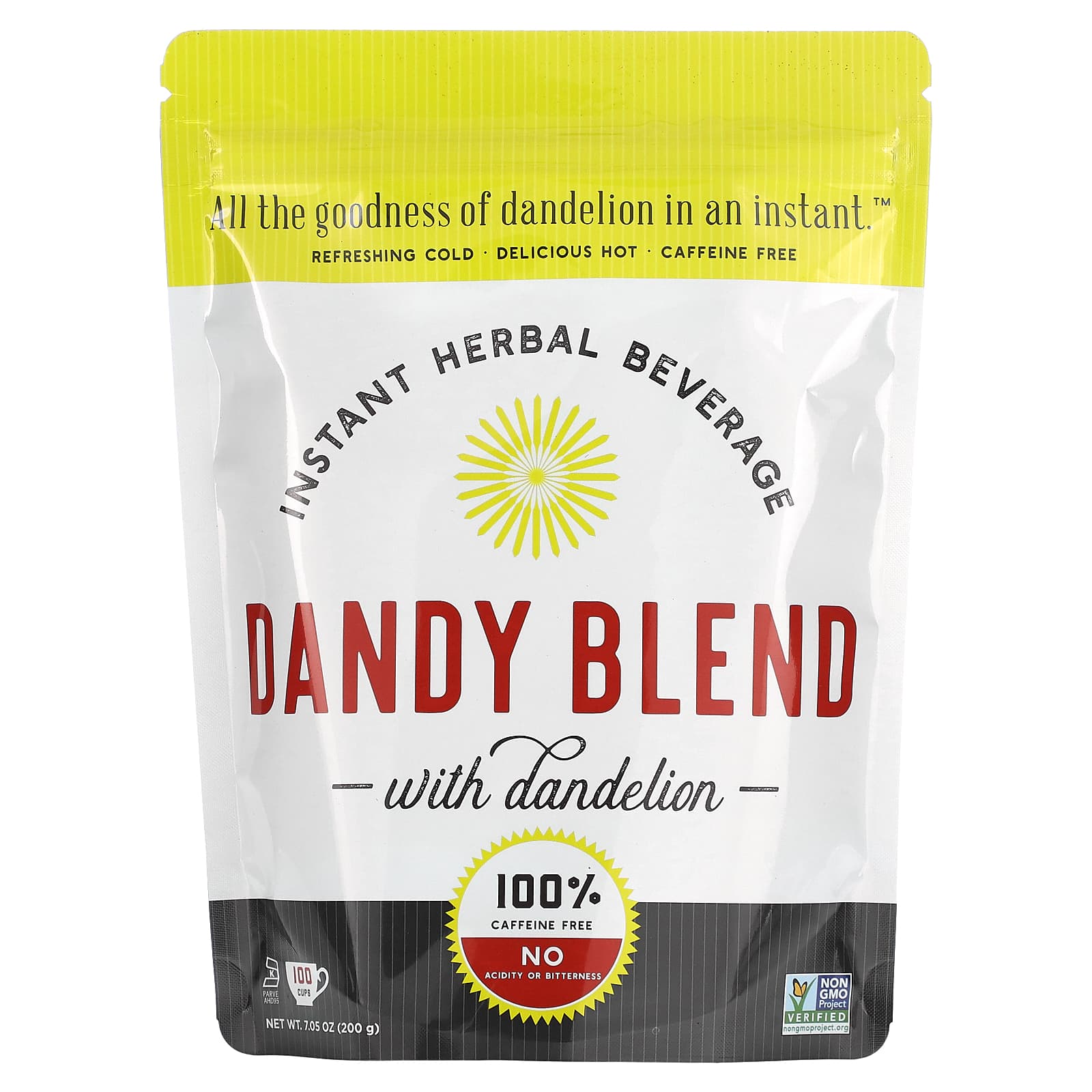 Dandy Blend растворимый травяной напиток с одуванчиком без кофеина 200 г 705 унции 2790₽