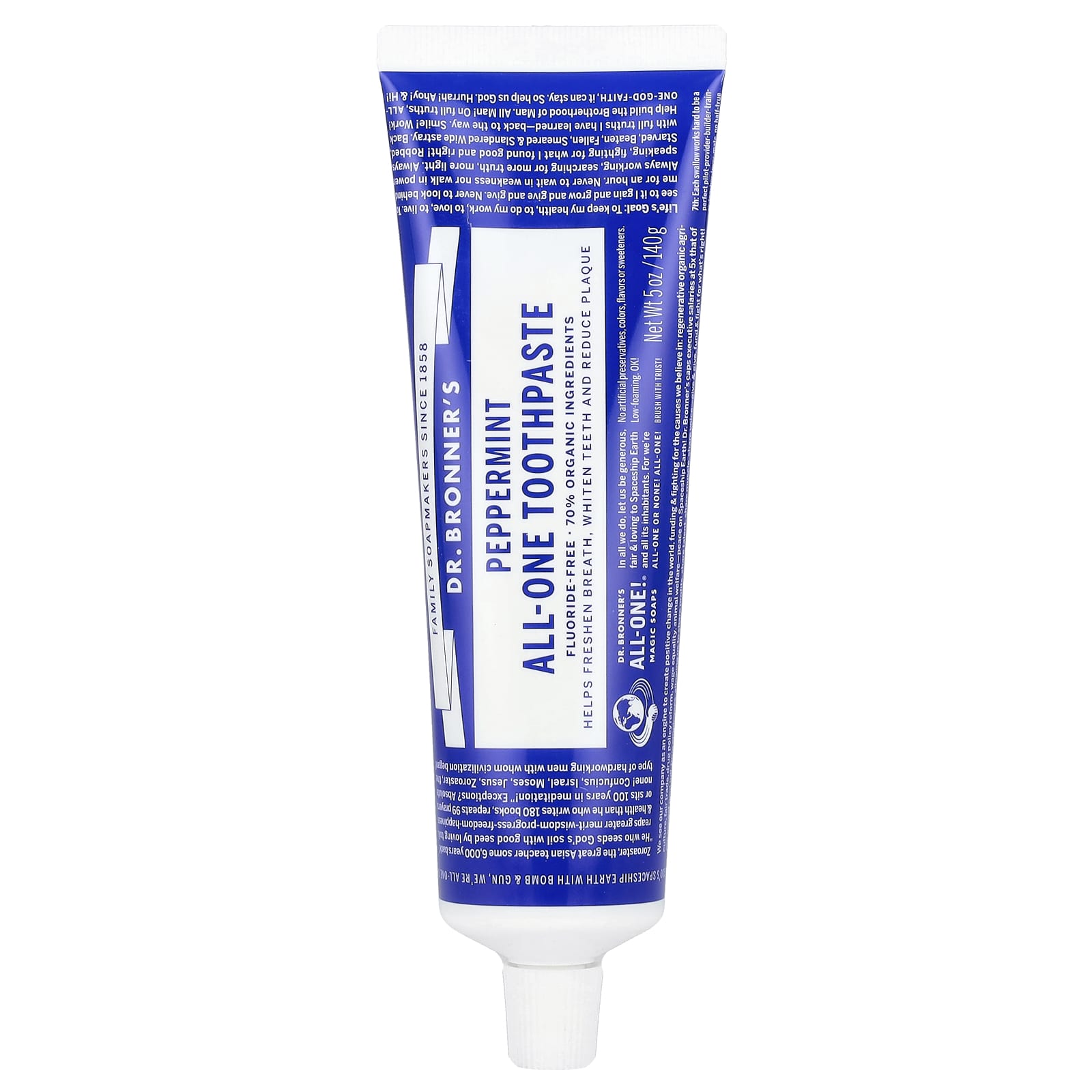 Dr. Bronner's, All-One Toothpaste, перечная мята, 140 г (5 унций)