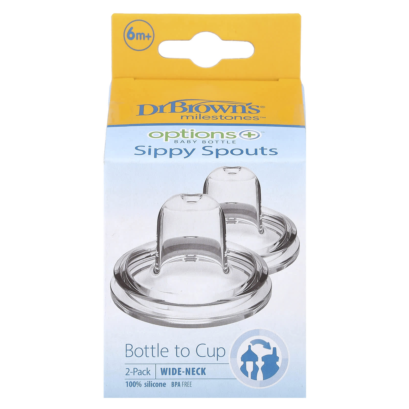 Dr Browns Детская бутылочка Options с носиками для детей от 6 месяцев 2 шт 1790₽