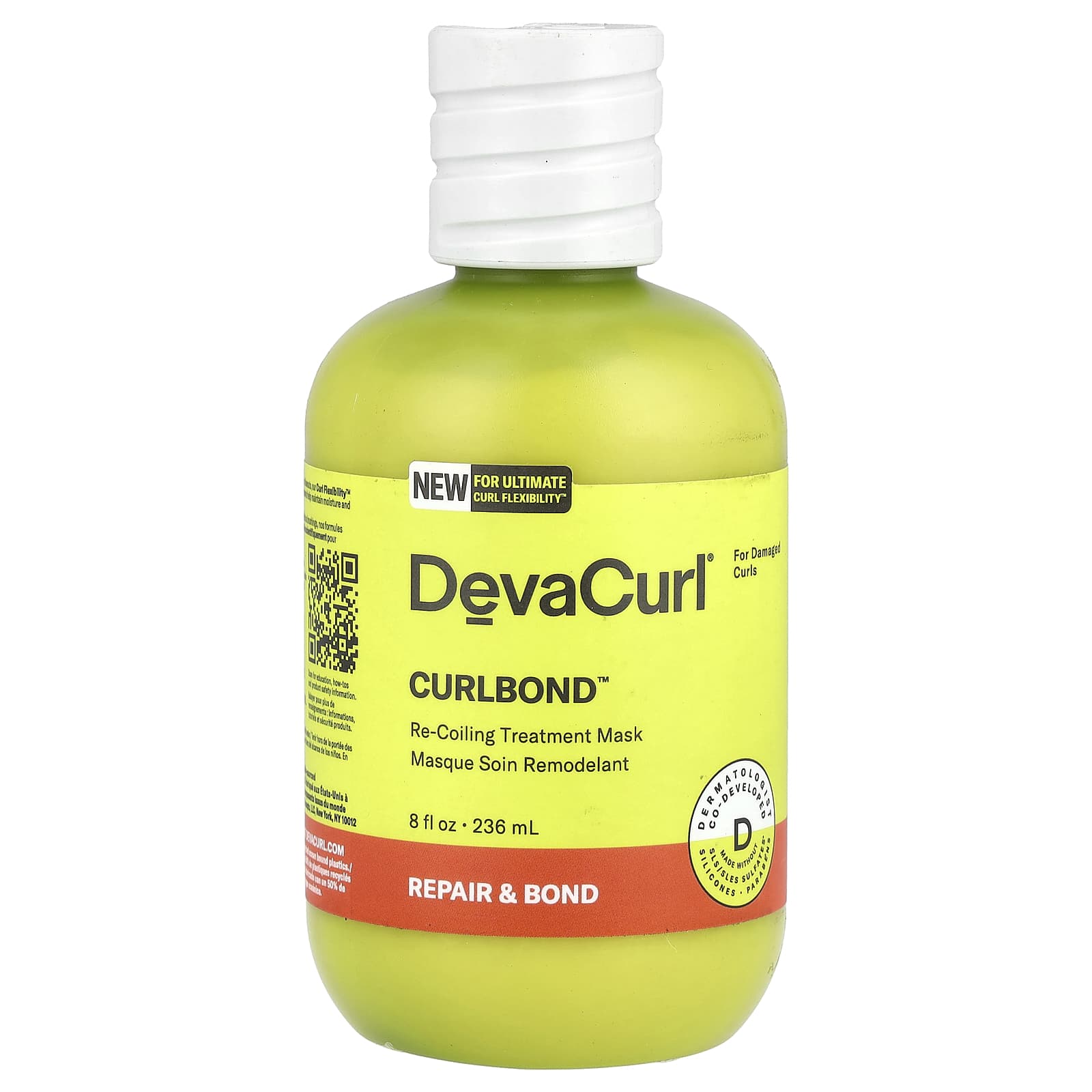 DevaCurl, Curlbond, восстанавливающая маска для волос, 236 мл (8 жидк. Унций)