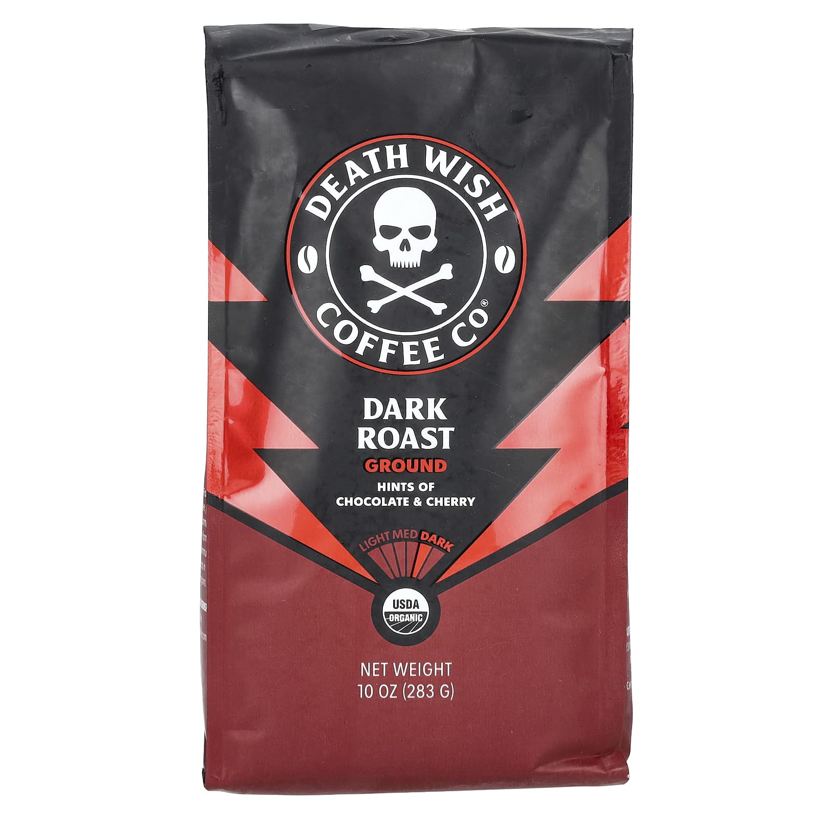 Death Wish Coffee, Молотый, темная обжарка, 283 г (10 унций)