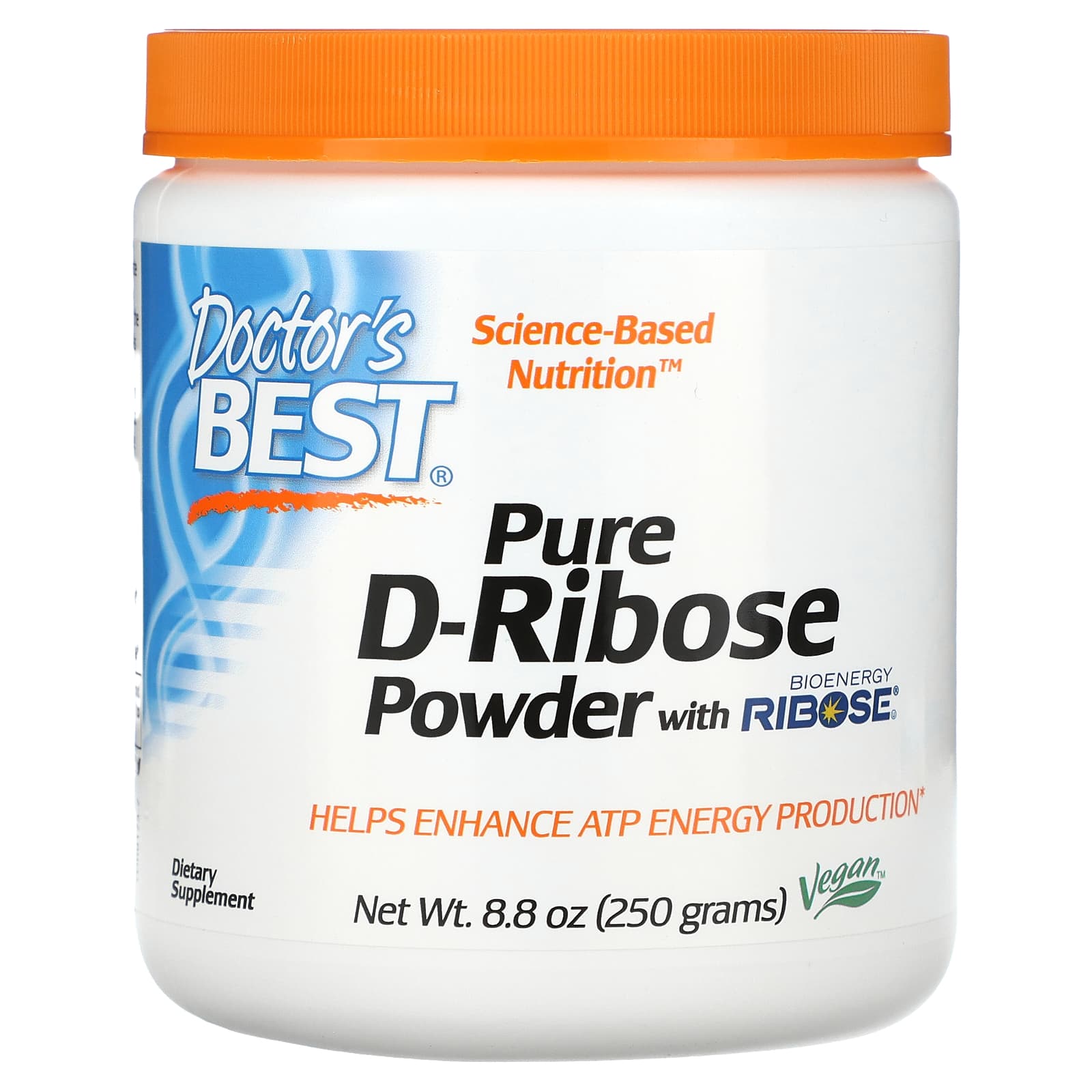 Doctor's Best, чистая D-рибоза в порошке, 250 г (8,8 унции)