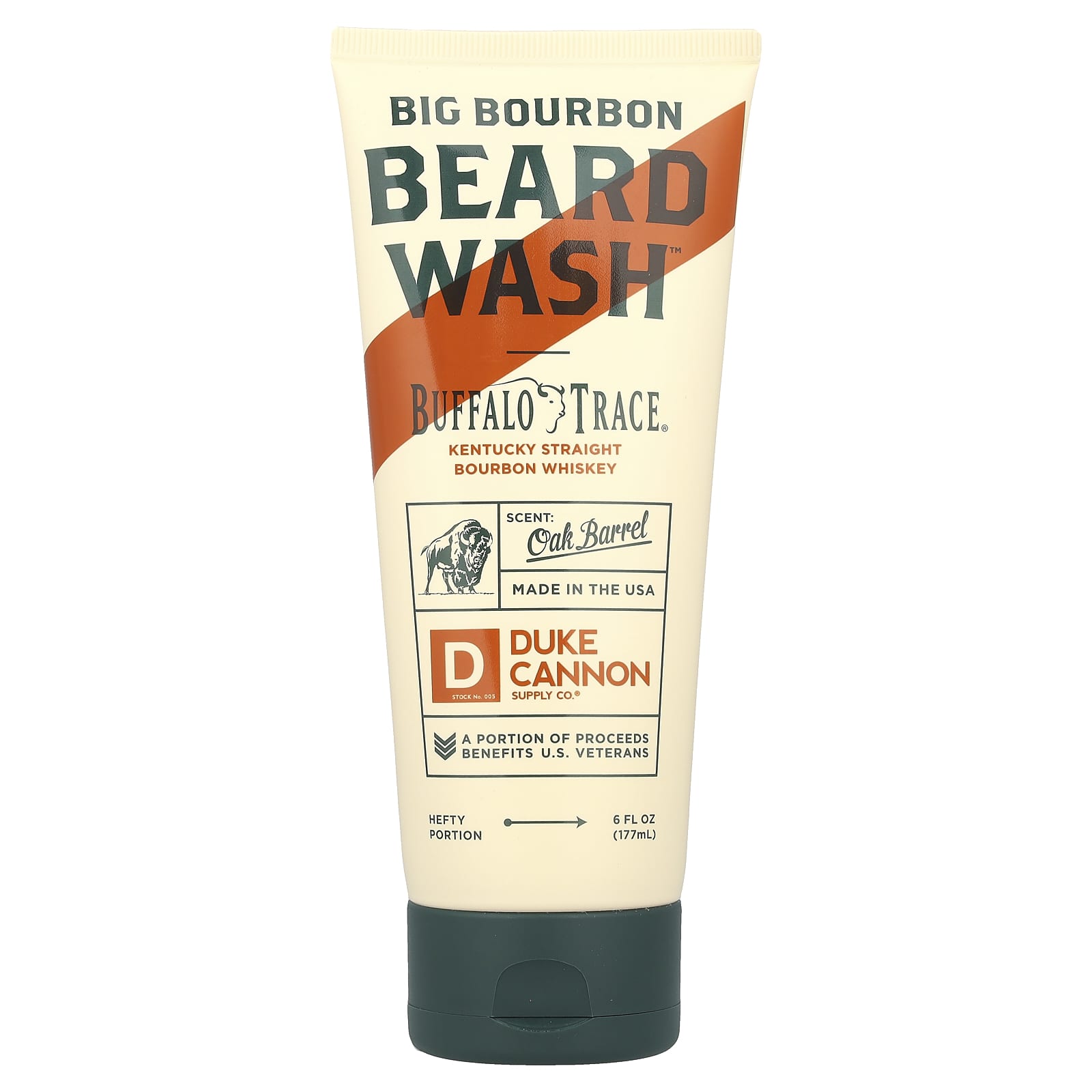 Duke Cannon Supply Co., Big Bourbon Beard Wash ™, дубовая бочка, 177 мл (6 жидк. унц.)