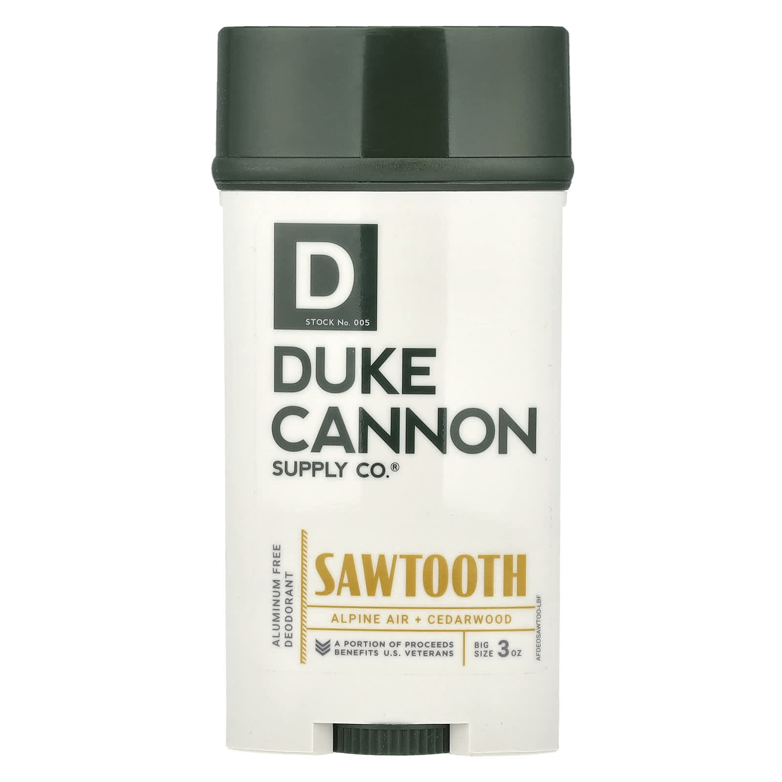 Duke Cannon Supply Co., Дезодорант без алюминия, Sawtooth, Alpine Air + Cedarwood, 3 унции