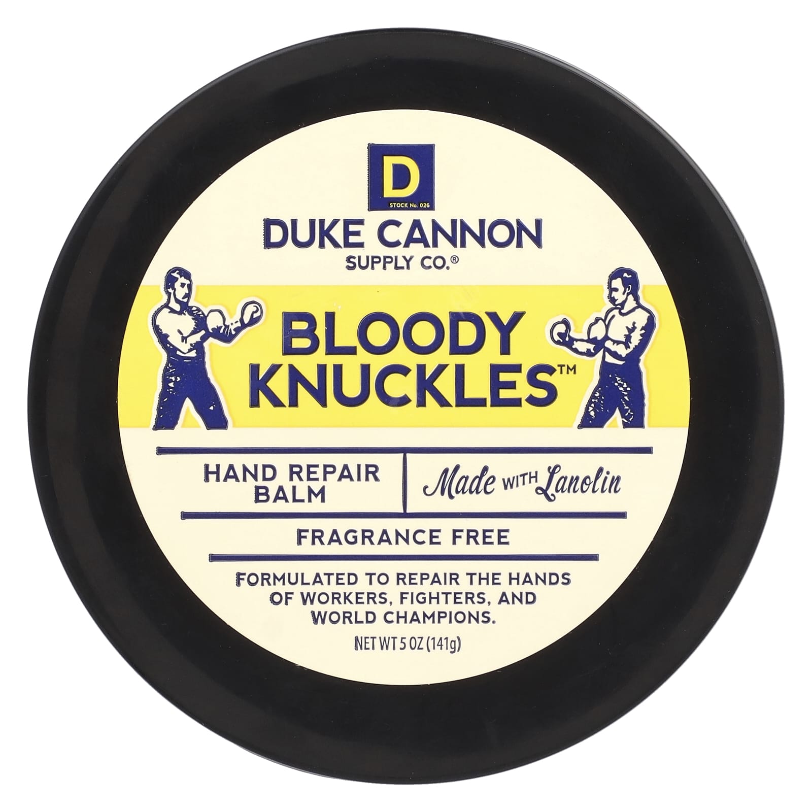 Duke Cannon Supply Co., Bloody Knuckles ™, восстанавливающий бальзам для рук, без отдушек, 141 г (5 унций)