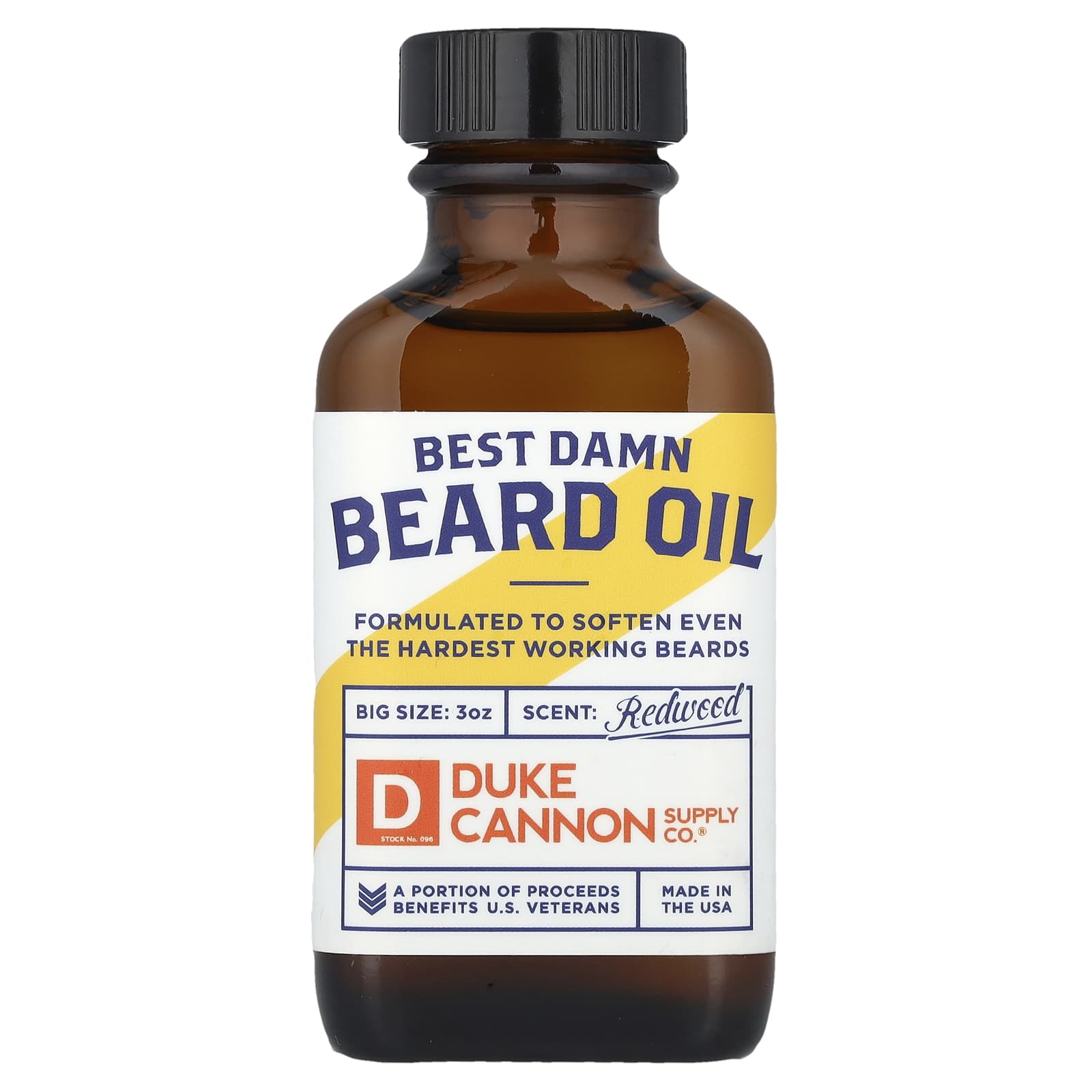 Duke Cannon Supply Co., Best Damn Beard Oil, красное дерево, 3 унции