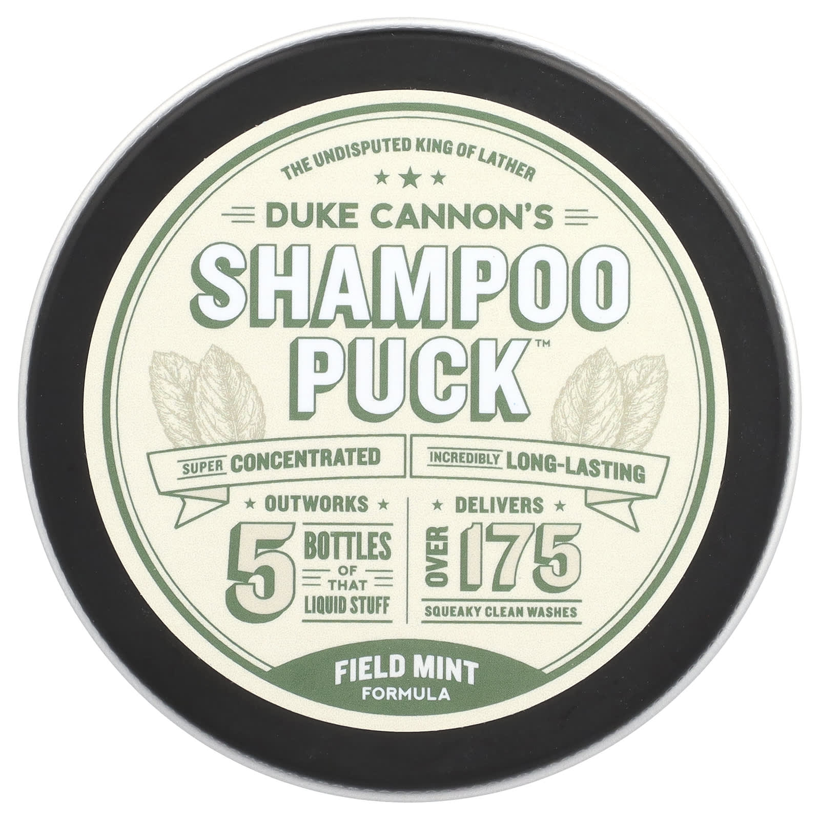 Duke Cannon Supply Co., Shampoo Puck ™, формула с полевой мятой, 4,2 унции