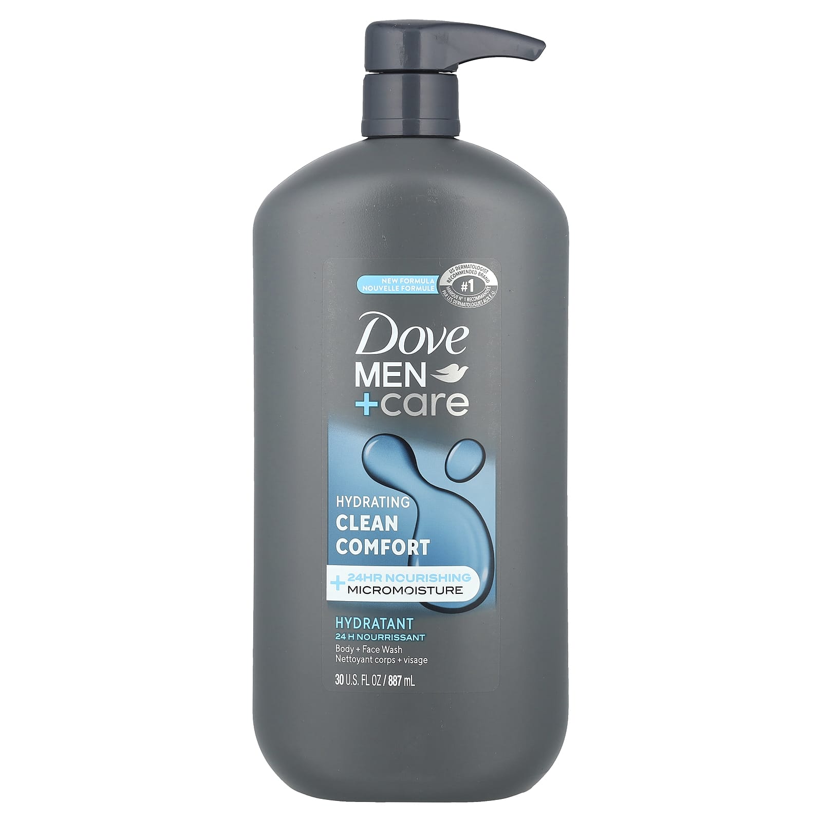 Dove, Men + Care, гель для душа и тела, комфортное очищение, 887 мл (30 жидк. Унций)