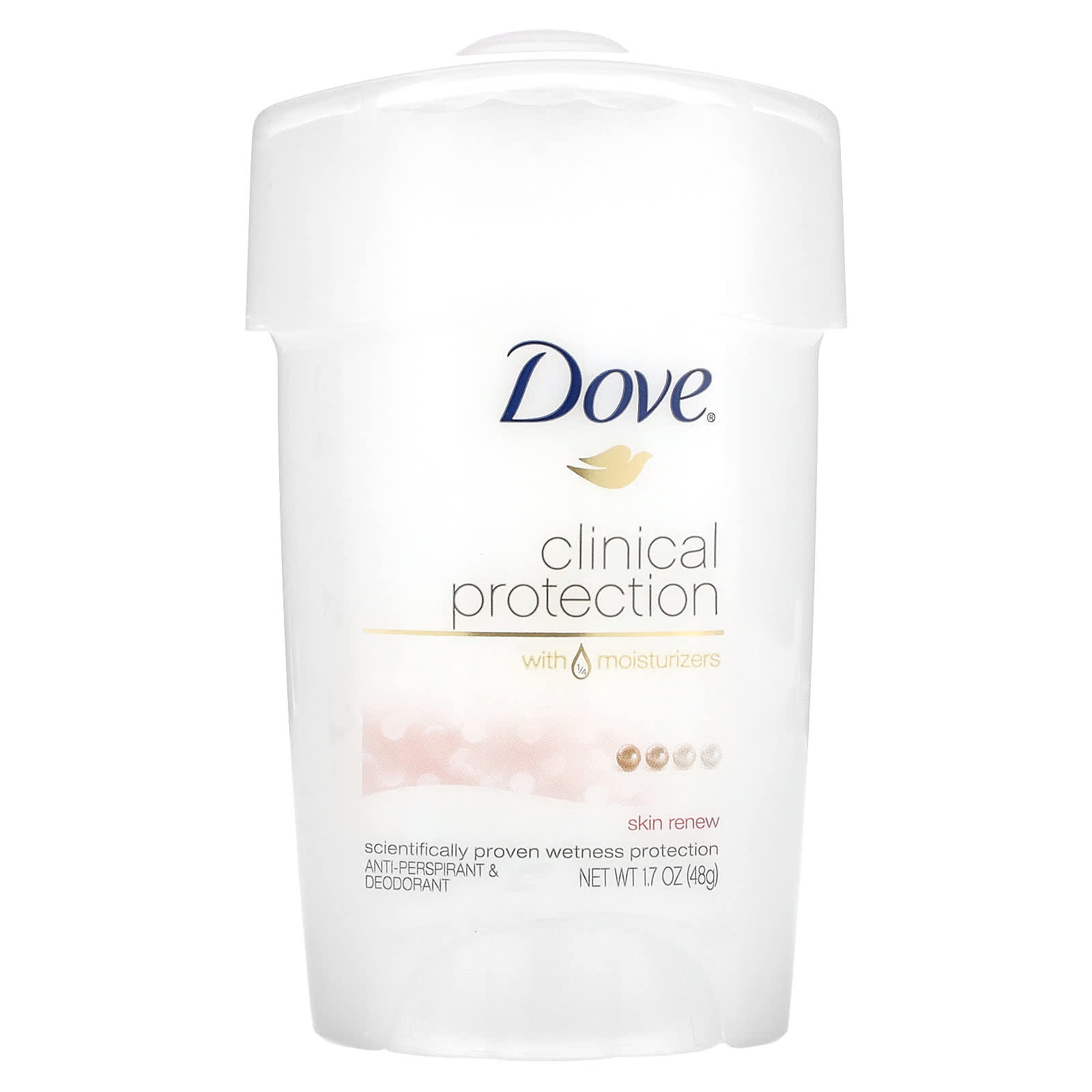 Dove, Clinical Protection, Prescription Strength, дезодорант-антиперспирант, восстановление кожи, 48 г (1,7 унции)