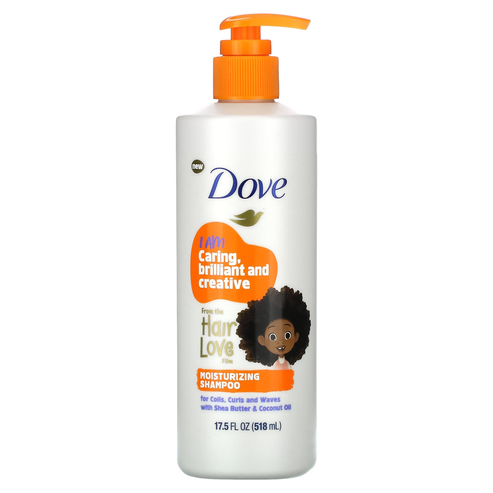 Dove, Kids Care, увлажняющий шампунь, для локонов, локонов и волн, 518 мл (17,5 жидк. Унции)