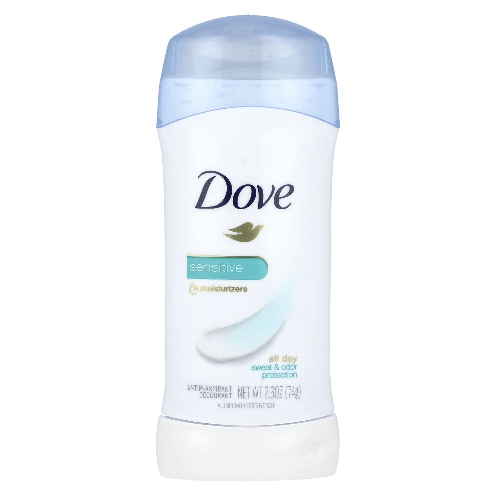 Dove, Дезодорант-антиперспирант, для чувствительной кожи, 74 г (2,6 унции)